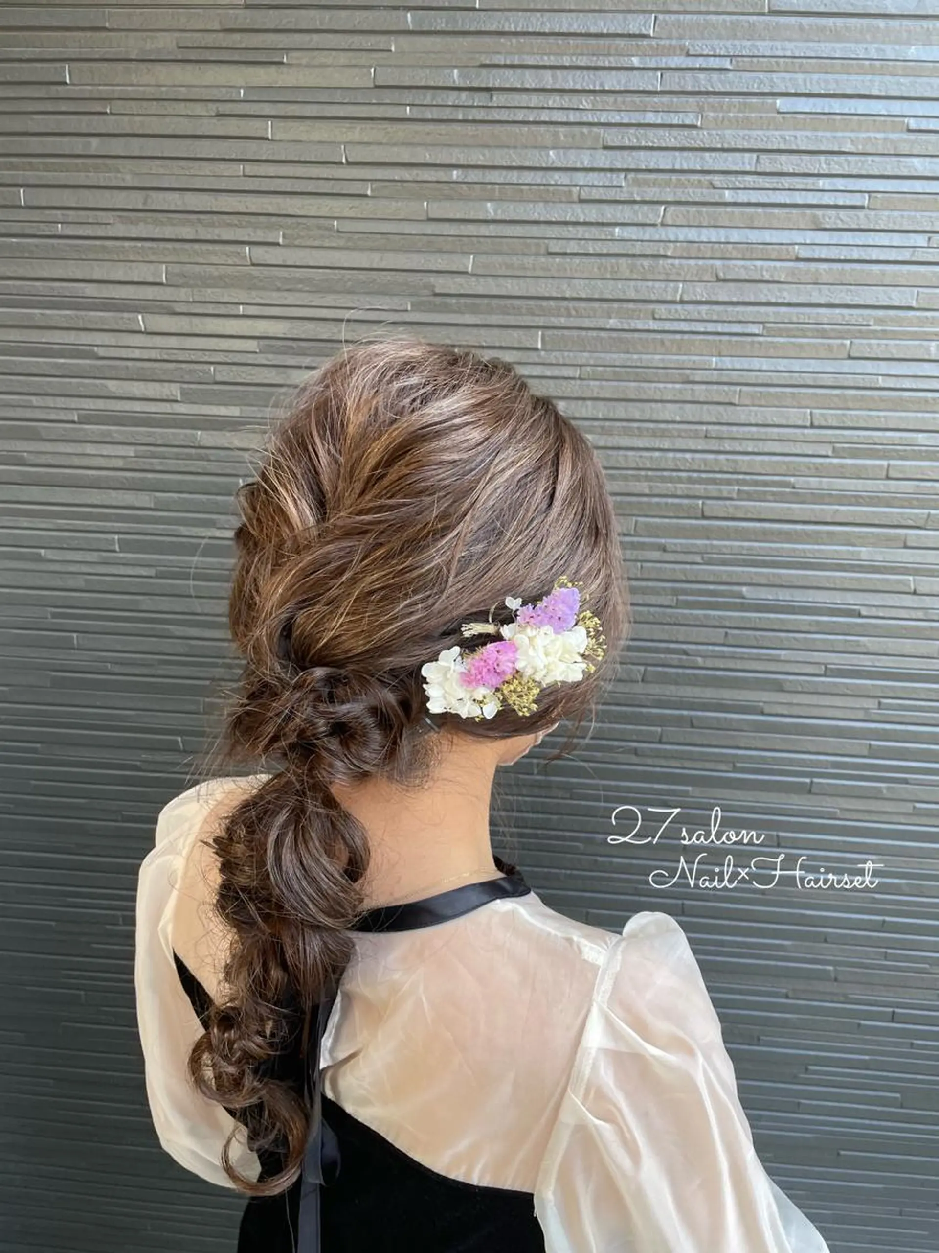 ヘアアレンジ 入学式 卒業式のヘアスタイル 27salon yuinaのネイルデザイン