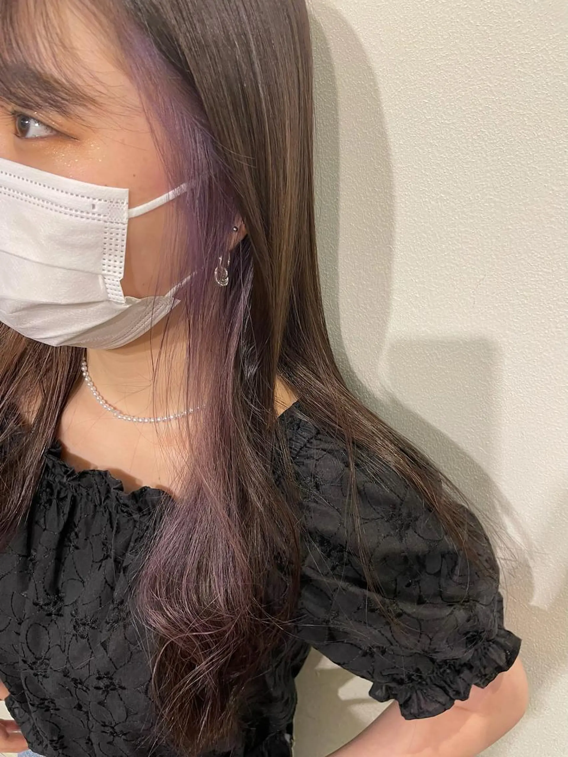 ロング カラー ヘアアレンジ 抜け感ボブ×パーマ ｜kazaneのヘアスタイル