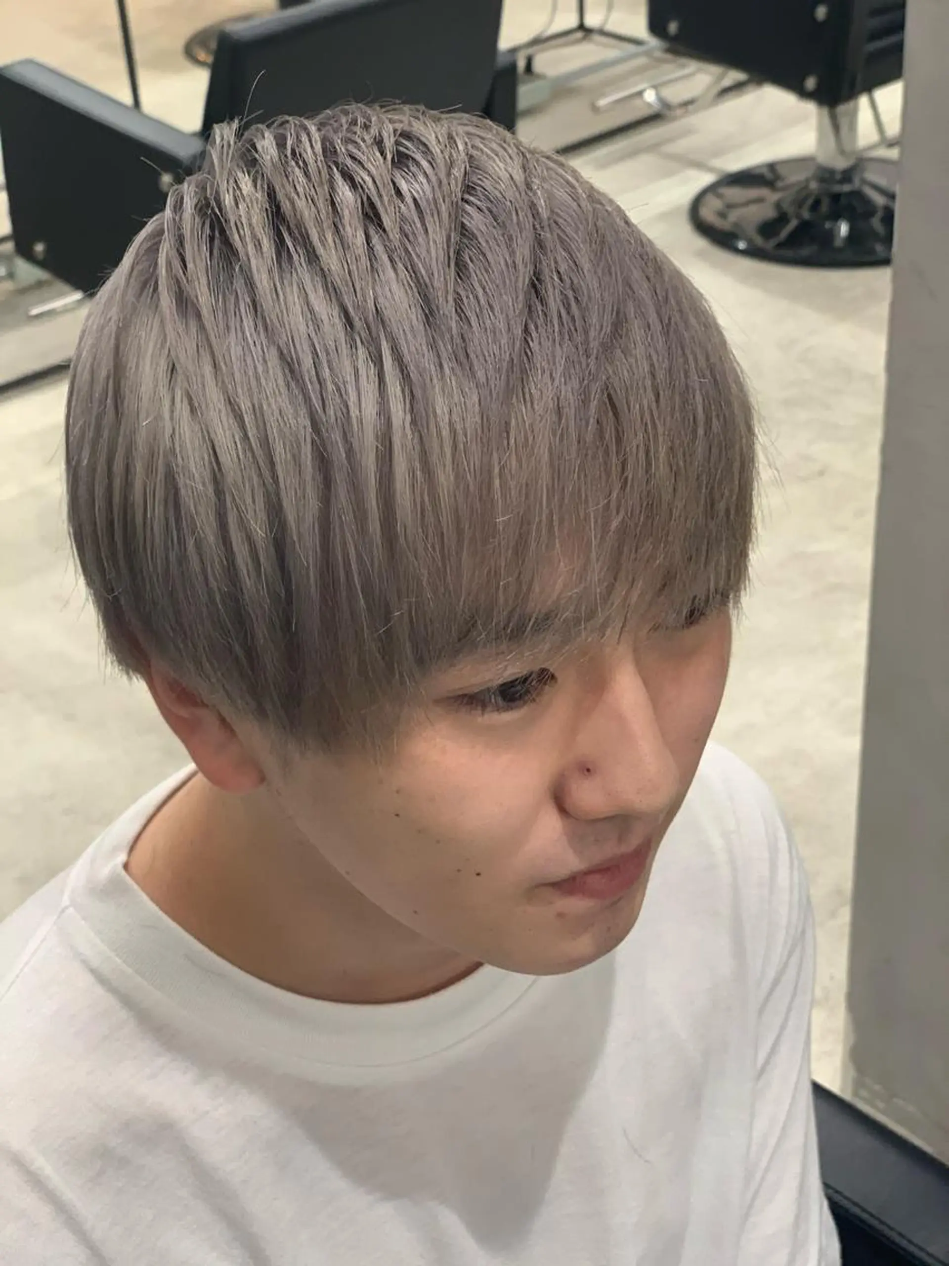 ショート カラー メンズ シルバー ヘアカラー トリートメント 🎱メンズフェード 特化HYOGA🎱のヘアスタイル