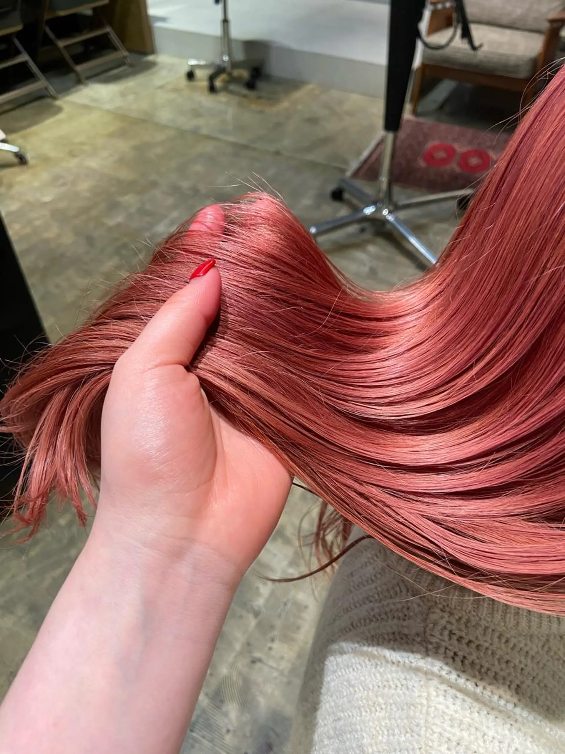 ロング カラー 酸性縮毛矯正 Coreすずのヘアスタイル