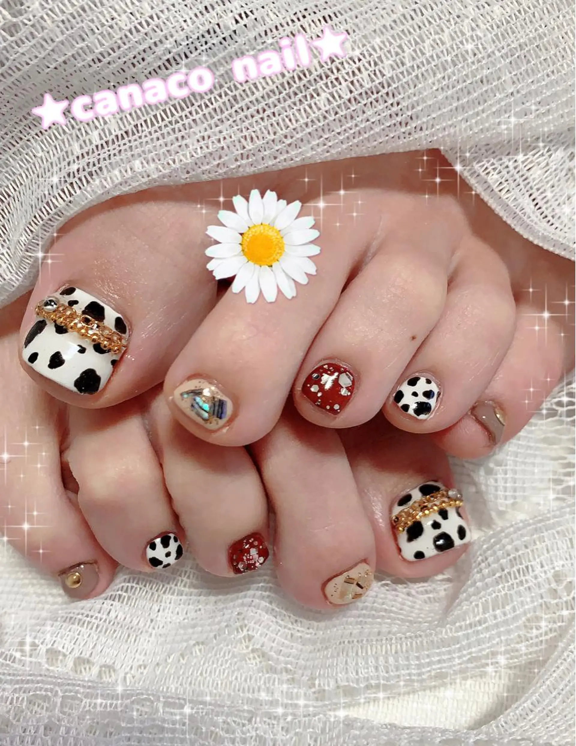 ネイル アートネイル フットネイル ジェルネイル パラジェル ストーンネイル ベテランネイル cnc nailのネイルデザイン