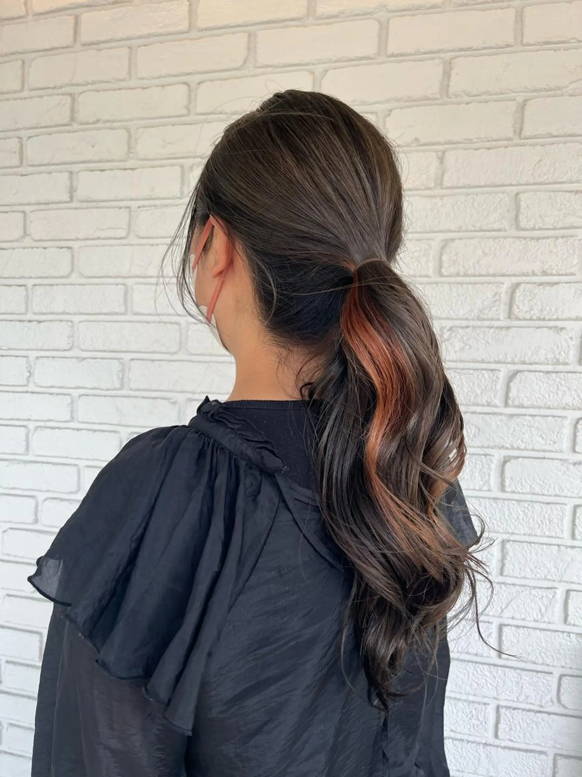 ロング カラー 福本 光のヘアスタイル