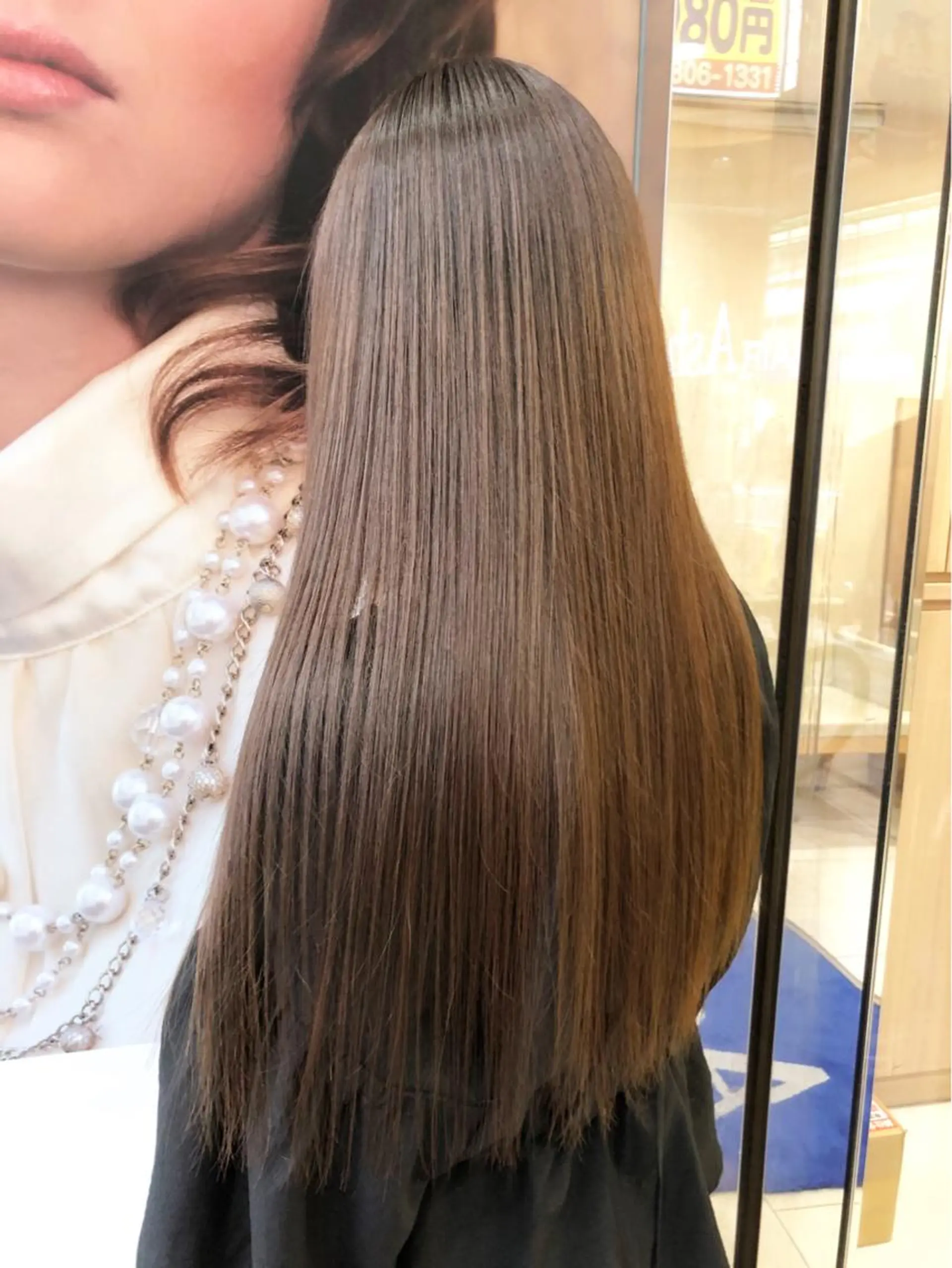 ロング パーマ 髪質改善 縮毛矯正 丸みショートボブ/ タッセルボブ 吉野のヘアスタイル