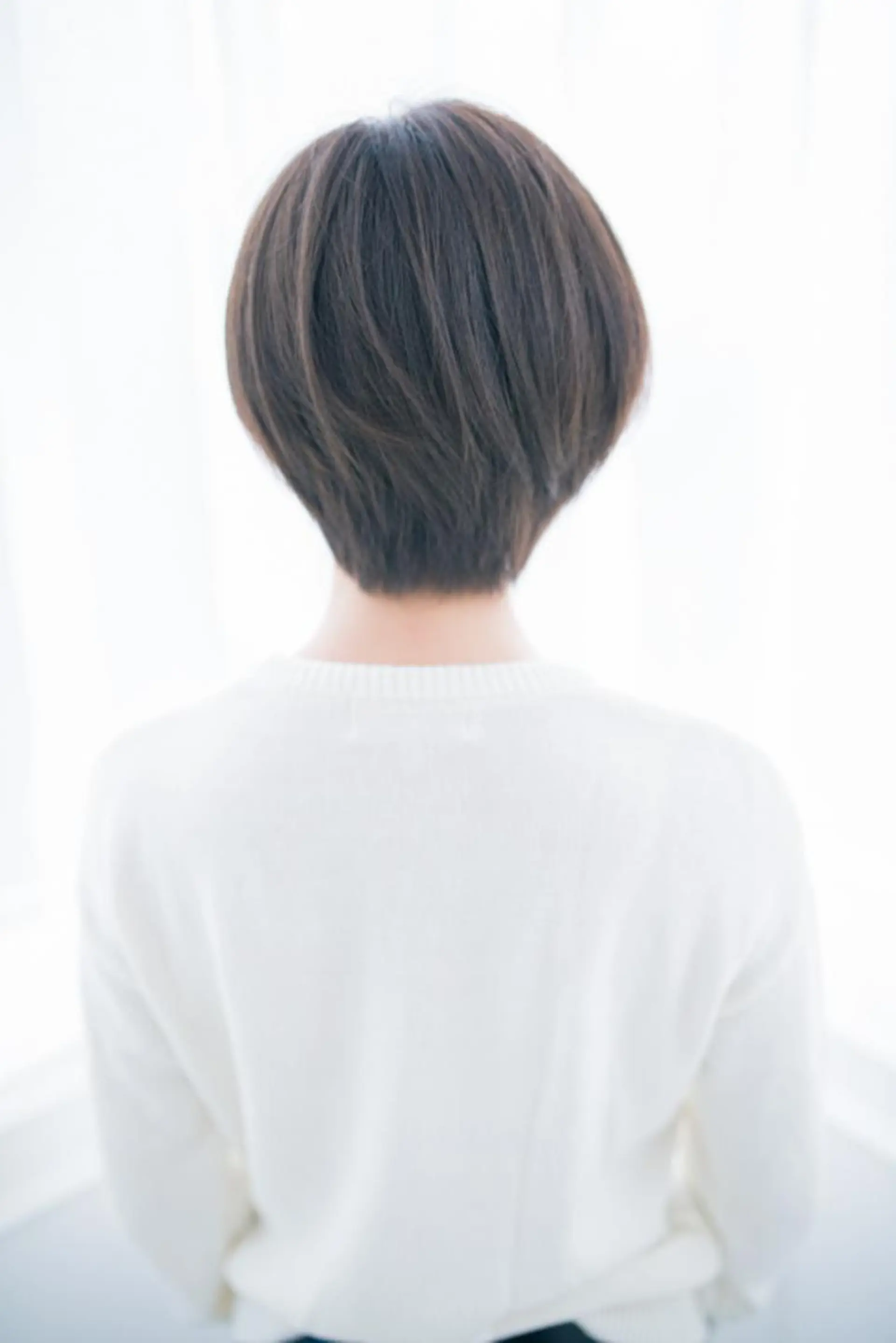 ショート アッシュ 斜めバング ショートヘア a-granz 住吉店のヘアスタイル