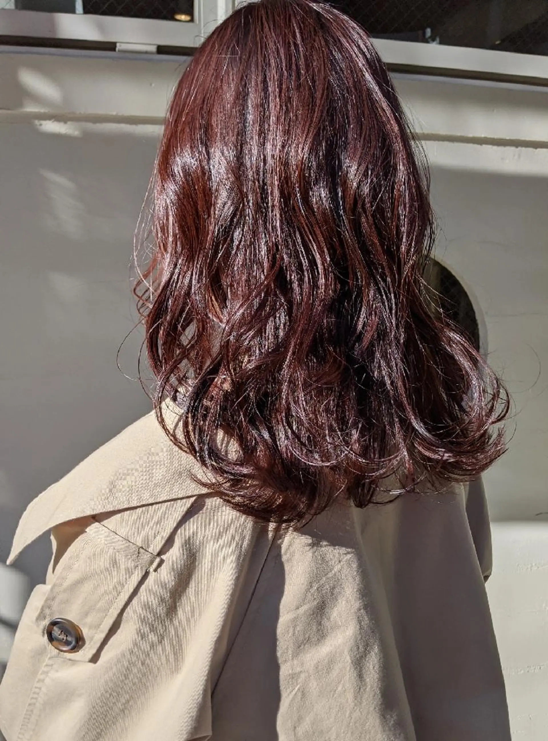 ミディアム カラー ブラウンカラー レッドカラー カット ヘアカラー ヘアセット HIKARI＠ Ruheplatzのヘアスタイル