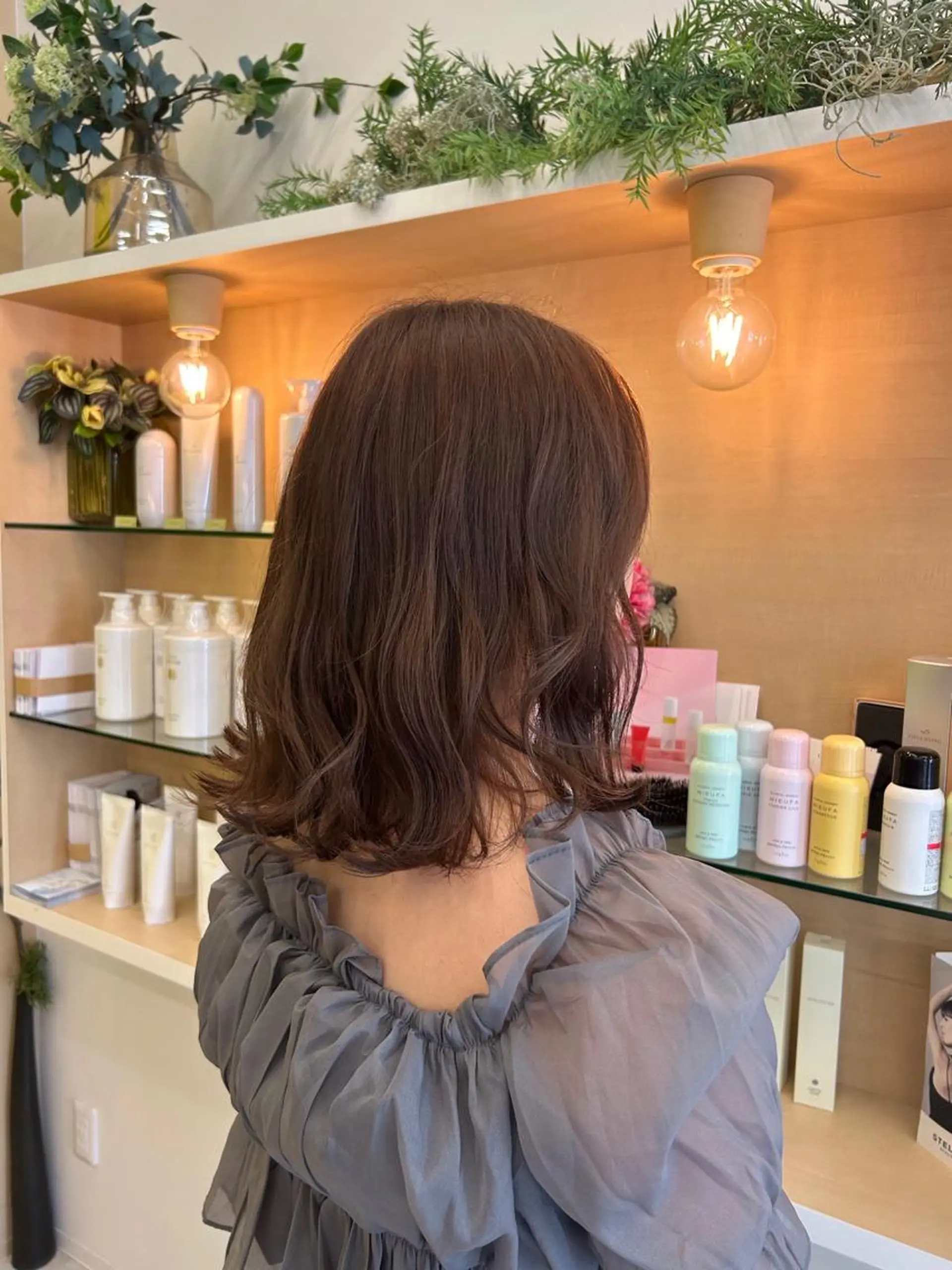 ミディアム カラー ヘアアレンジ 山下 とよかのヘアスタイル