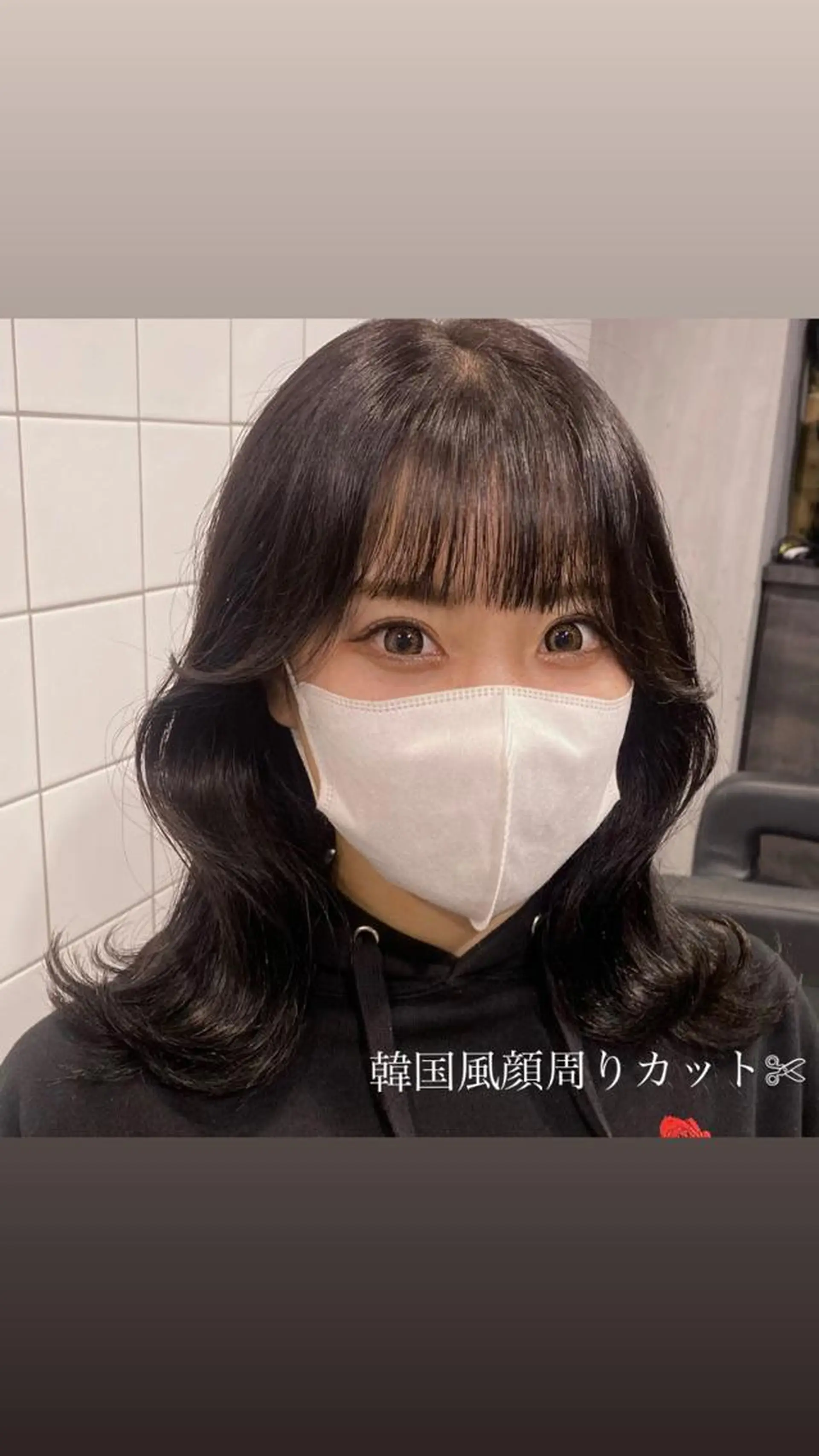 セミロング カラー カット ヘアカラー 🤍韓国風hair Marina🤍のヘアスタイル