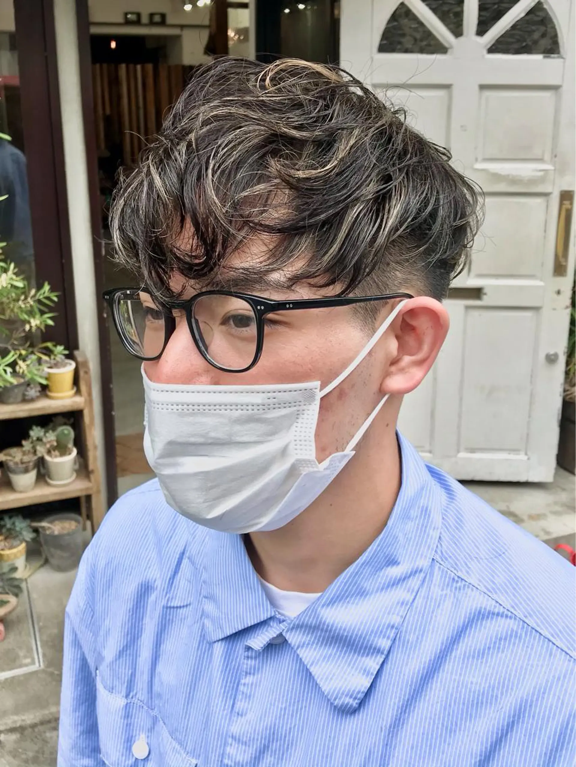 ショート カラー メンズ メンズブリーチ メンズハイライト ブリーチ 透明感カラー ハイライトカラー カット ヘアカラー 木村陸弥 似合わせ 透明感カラー🌿のヘアスタイル