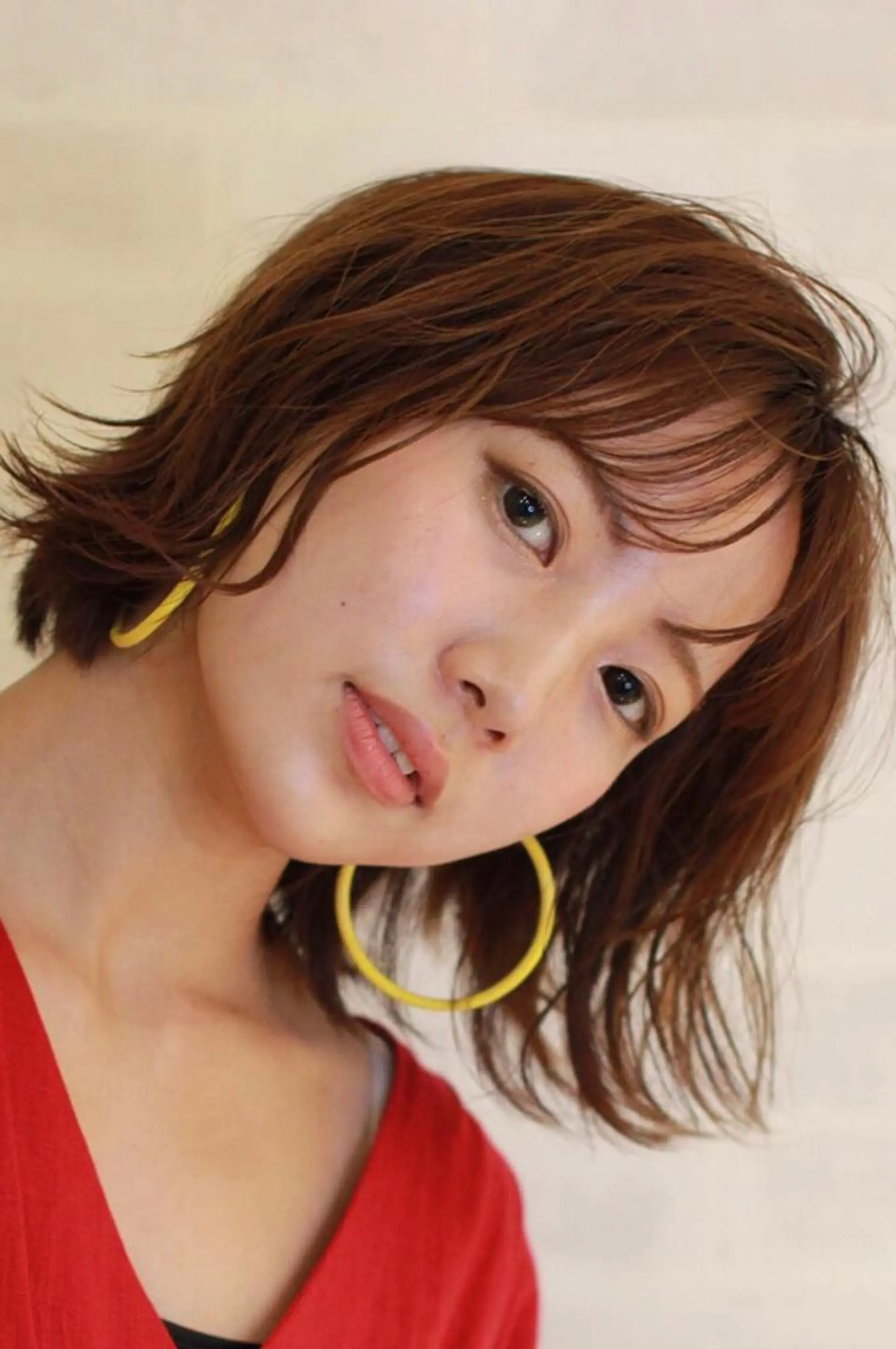 ミディアム カジサ ケイコのヘアスタイル