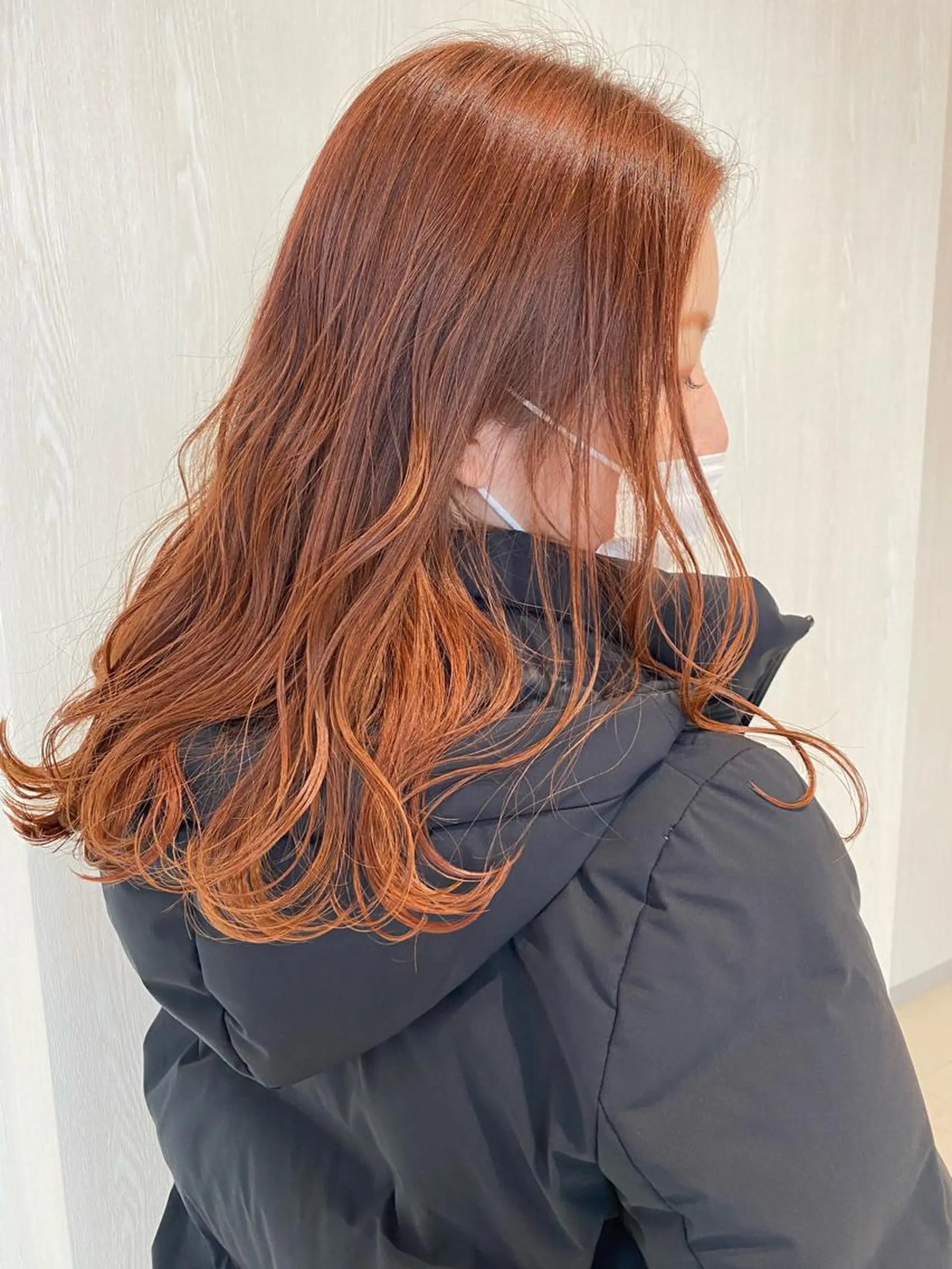 ミディアム カラー ブラウンカラー オレンジ オレンジブラウン ボブ/salut町田 🧡kanaのヘアスタイル