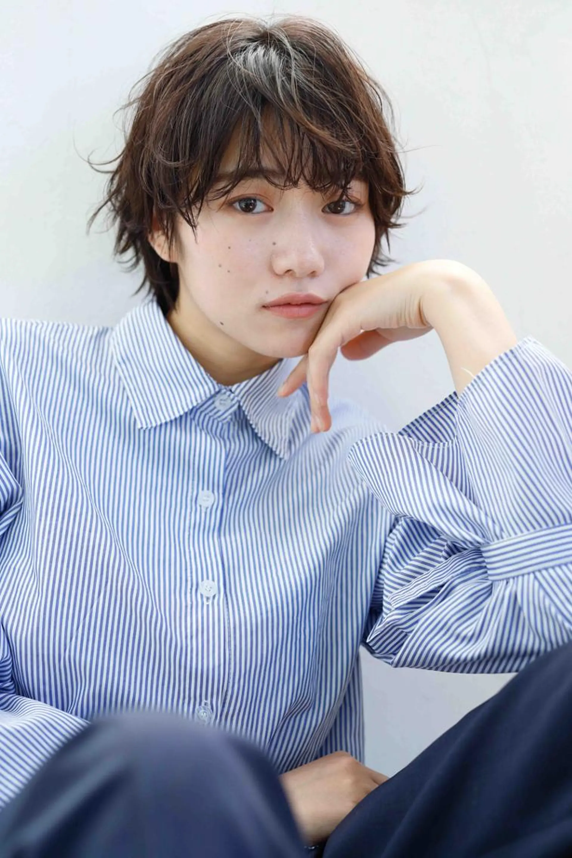 ショート カラー パーマ アディクシーカラー ベージュカラー ケアカラー 透明感カラー イヤリングカラー ヘアカラー トリートメント ヘアケア特化型サロン newi 京橋のヘアスタイル