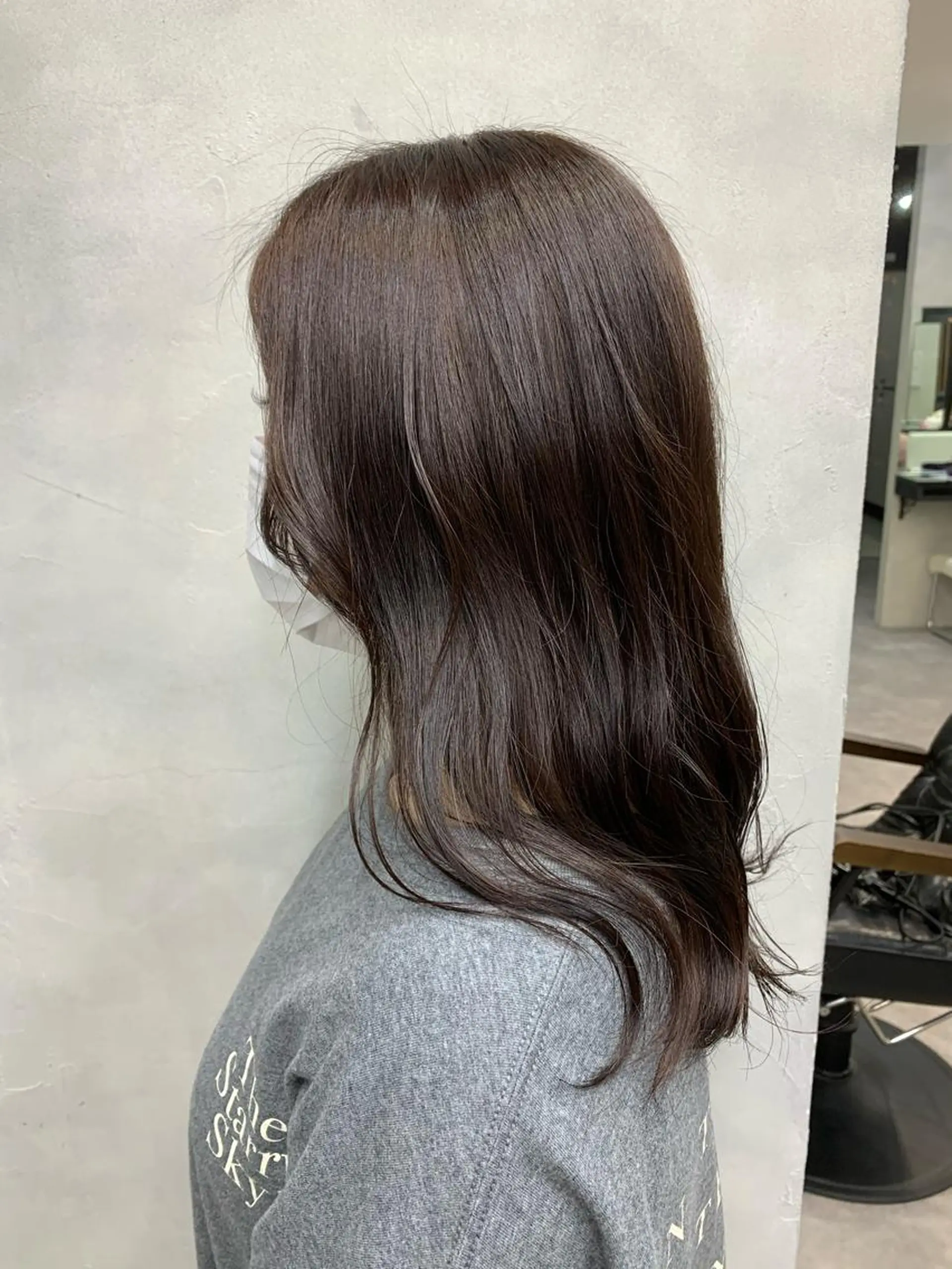 セミロング カラー 新宿/韓国レイヤー 髪質改善カラー/角所のヘアスタイル