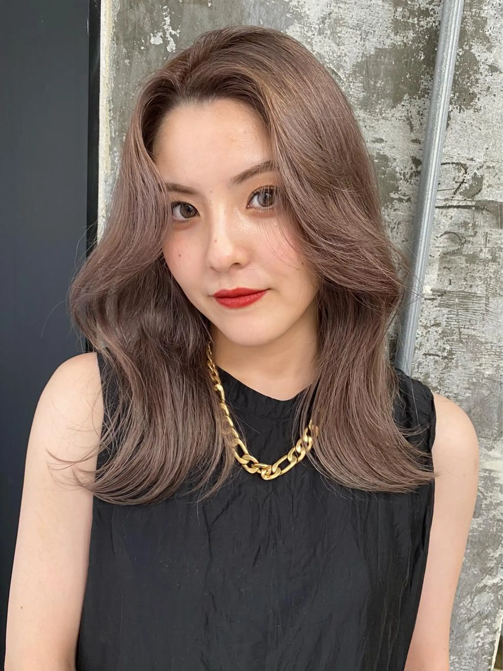 セミロング カラー ブリーチ ハイトーンカラー Pia ツボイ ケイタのヘアスタイル