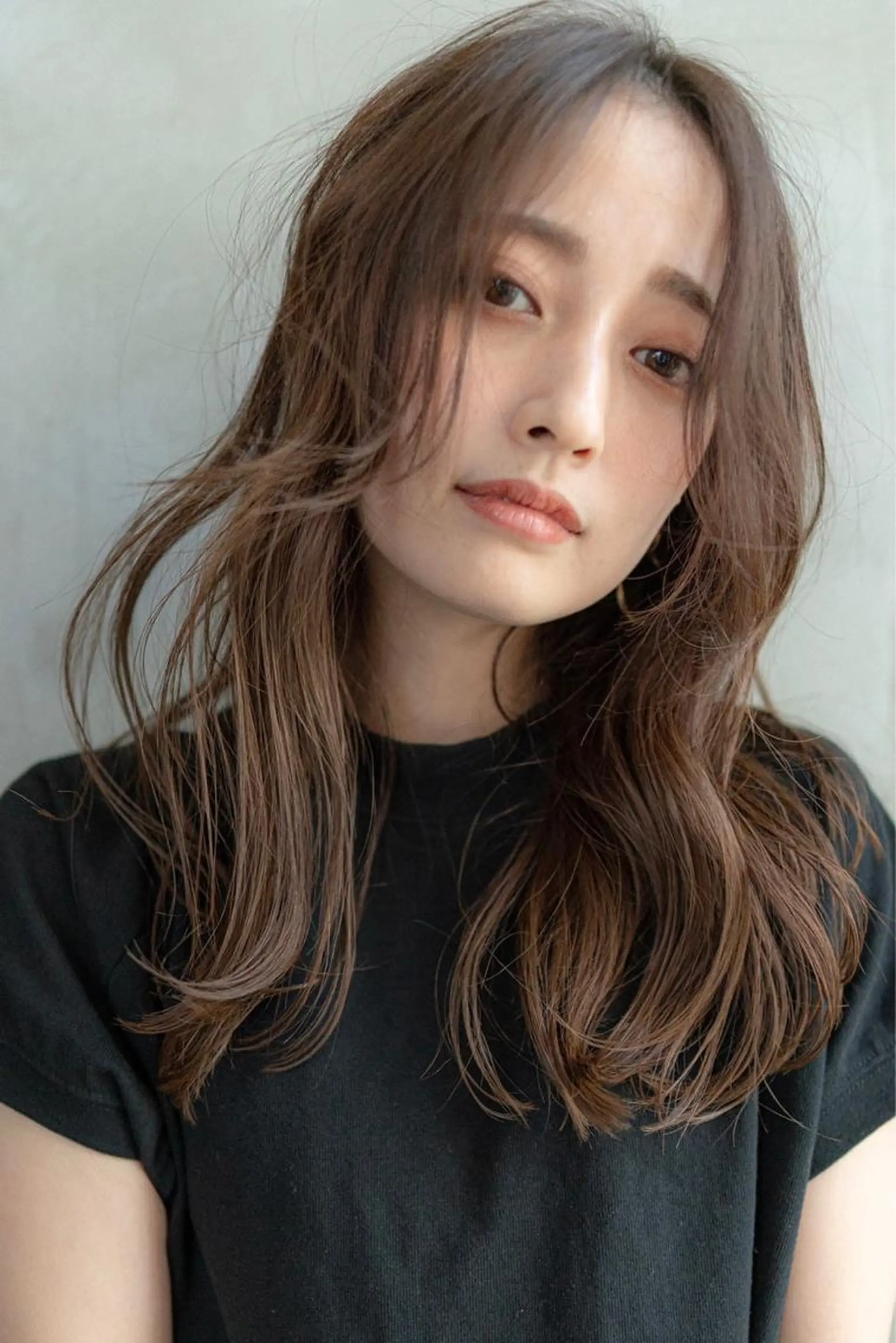 セミロング カラー 髪質改善 10月限定モニター 髪質改善美髪矯正のヘアスタイル