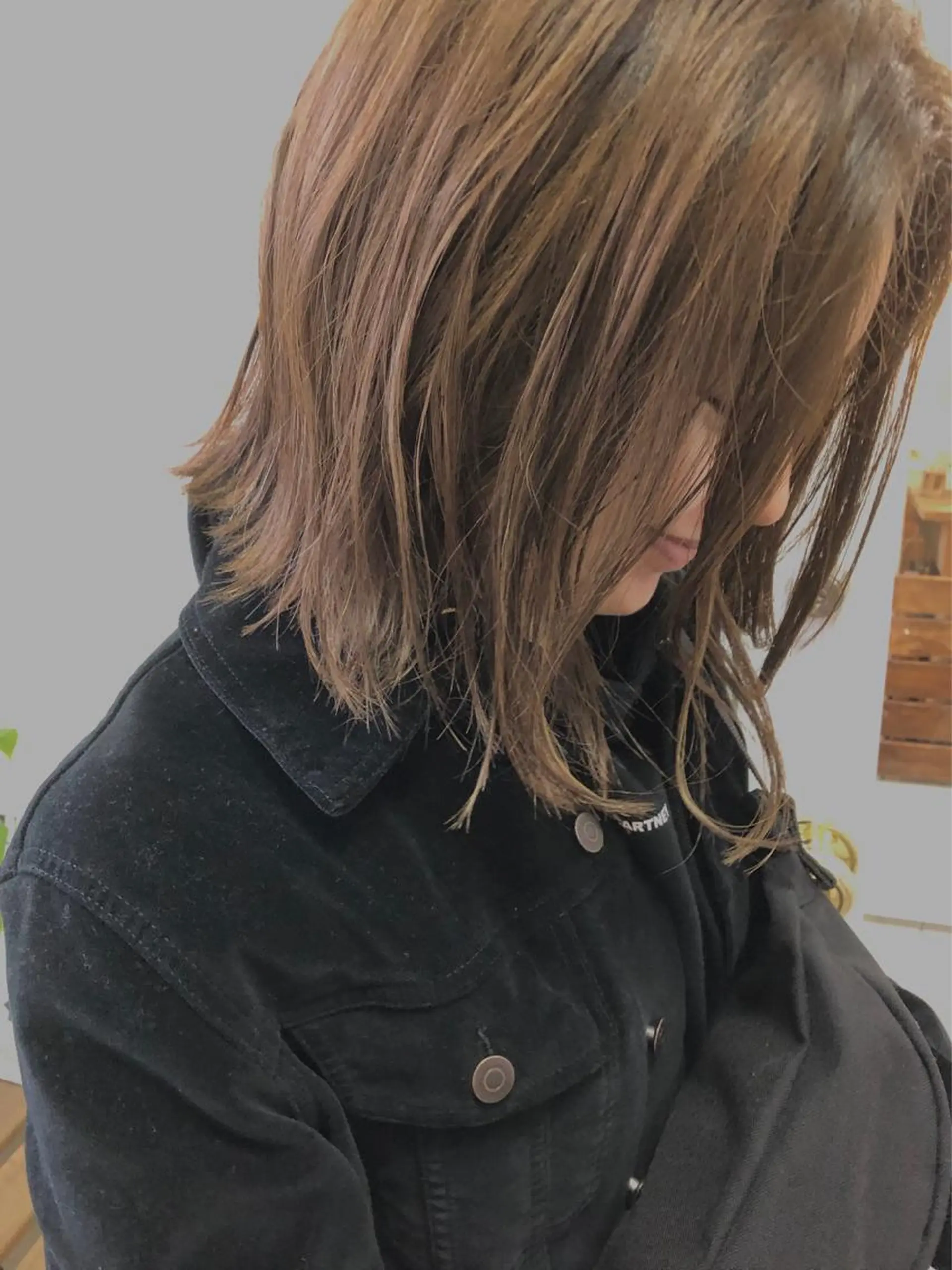 ミディアム カラー ベージュカラー ハイライトカラー ハイライト 小木曽智美 /ボブ/ショートのヘアスタイル