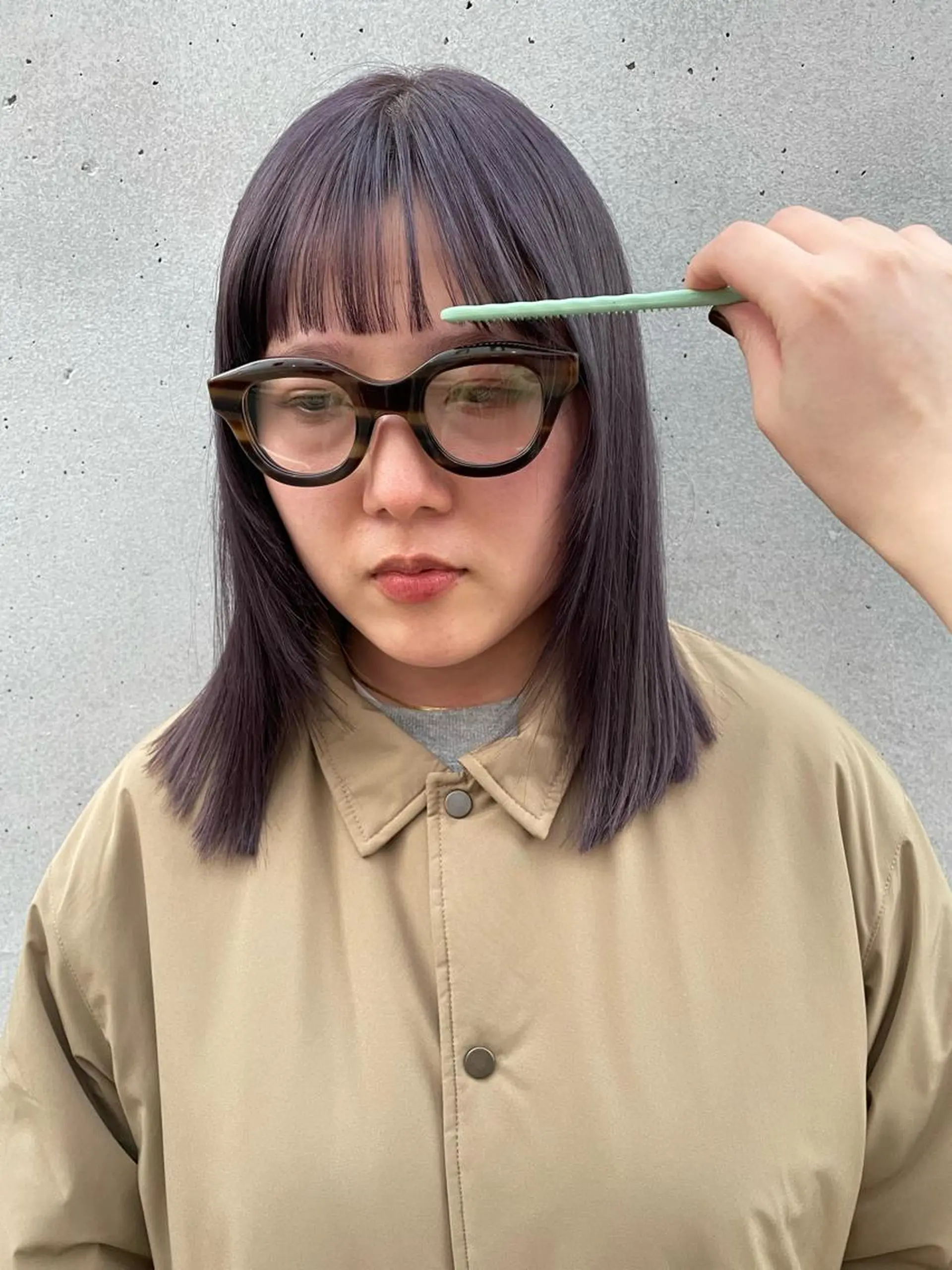 セミロング 渋谷 留菜のヘアスタイル