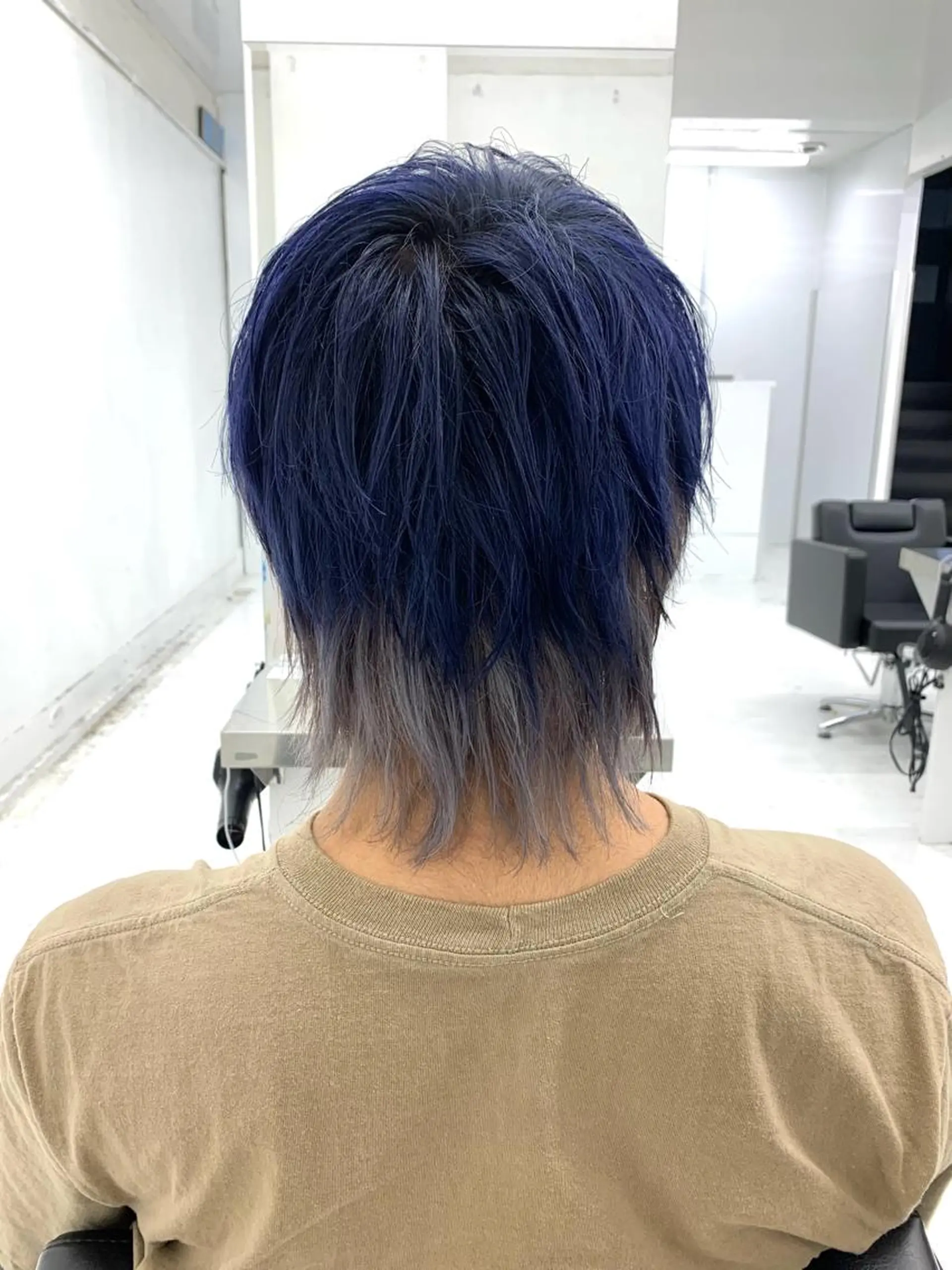 カラー メンズ スパイキーパーマ 柏NO1 藤本葉のヘアスタイル