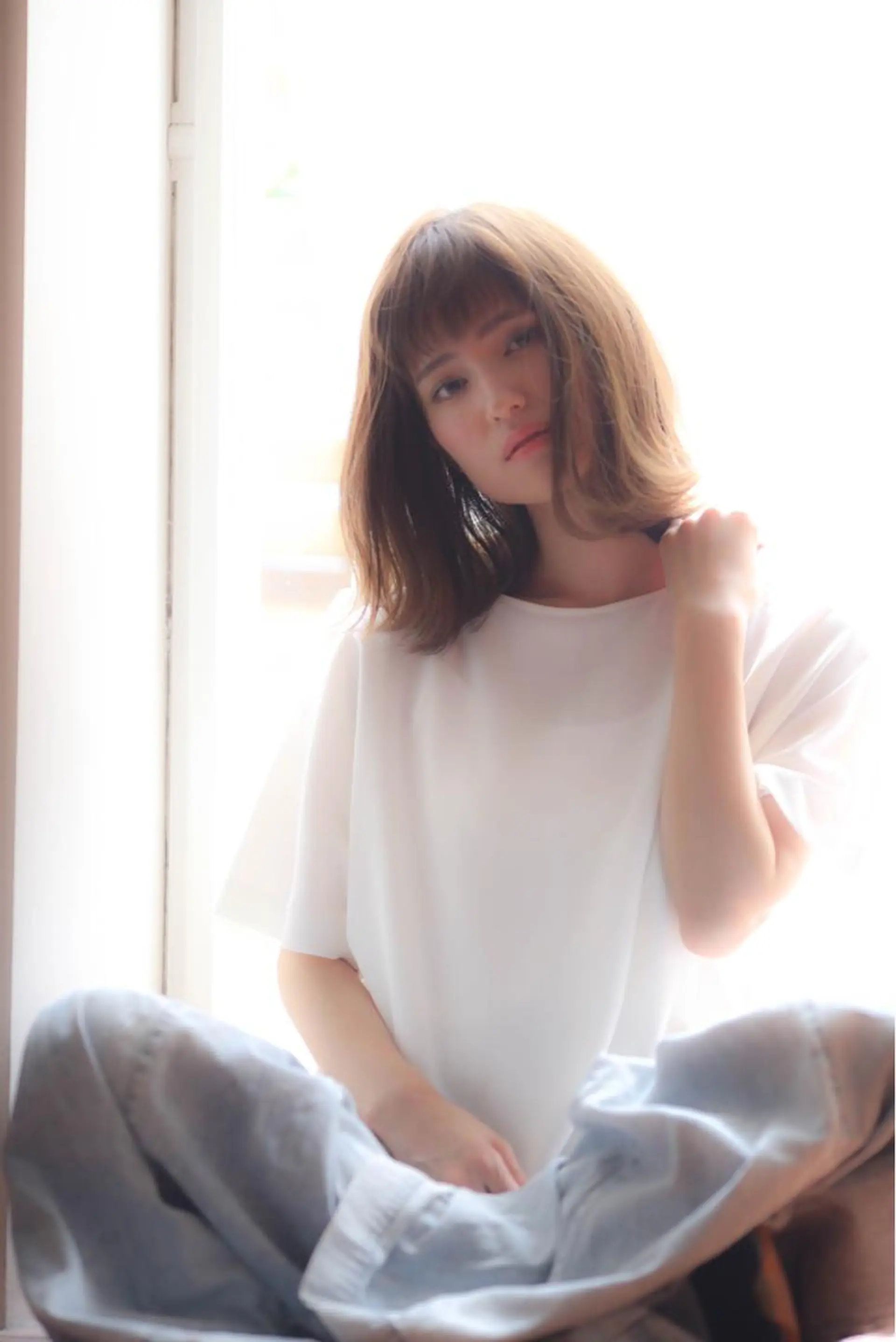 ミディアム カラー パーマ ヘアアレンジ ネイル eyelush color world庄内駅前所属・シールエクステ／豊中 吉田孝司のヘアスタイル