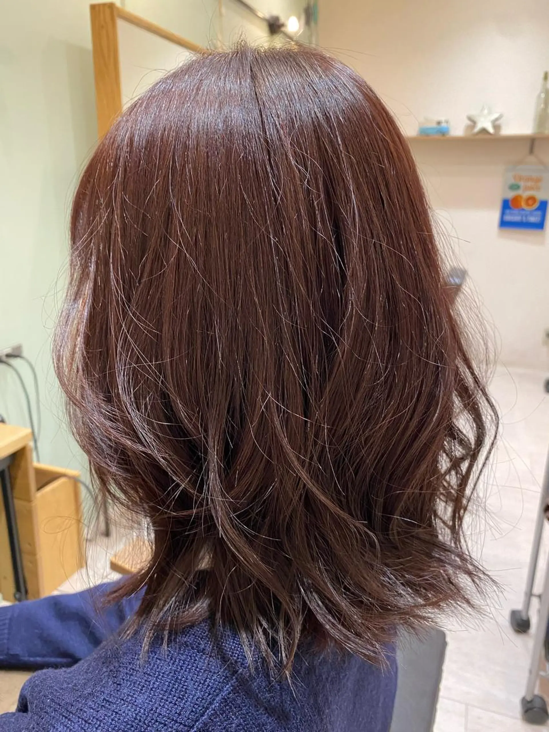 ミディアム ピンクブラウン カット ヘアカラー 韓国トレンドヘア しゅーやのヘアスタイル