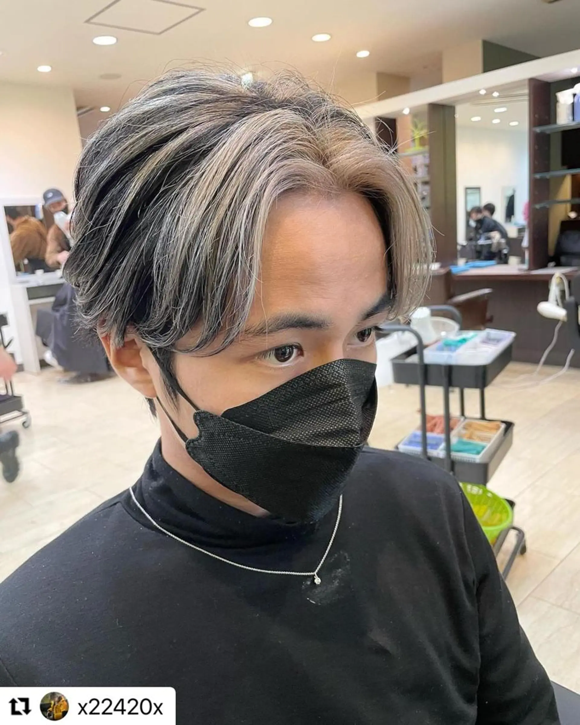 ミディアム カラー メンズ メンズハイライト ハイライトカラー ハイライト 🩷Eny terrace🩷のヘアスタイル