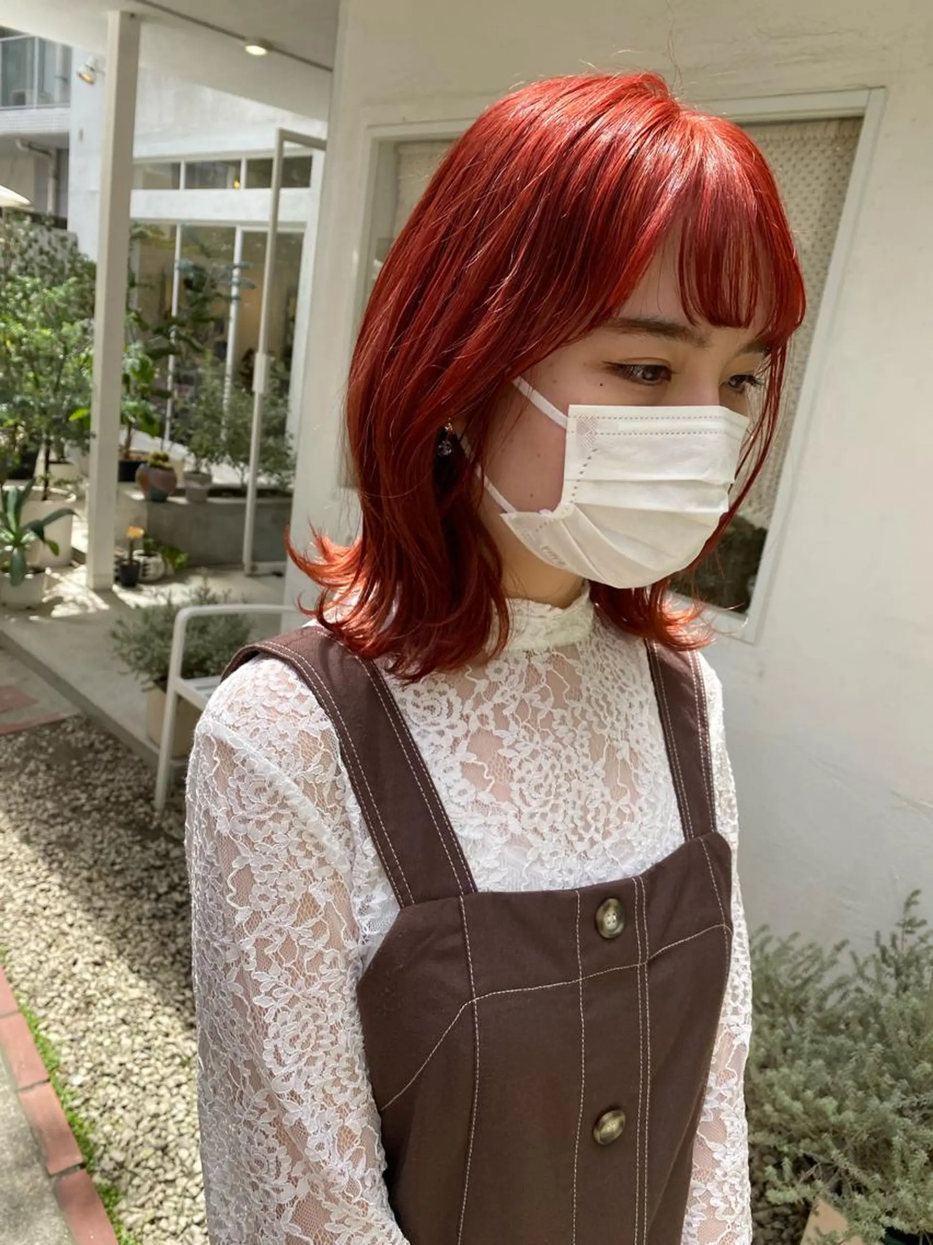 カラー ブラウンカラー レッドカラー HAZEL所属・大山 茶子のヘアスタイル