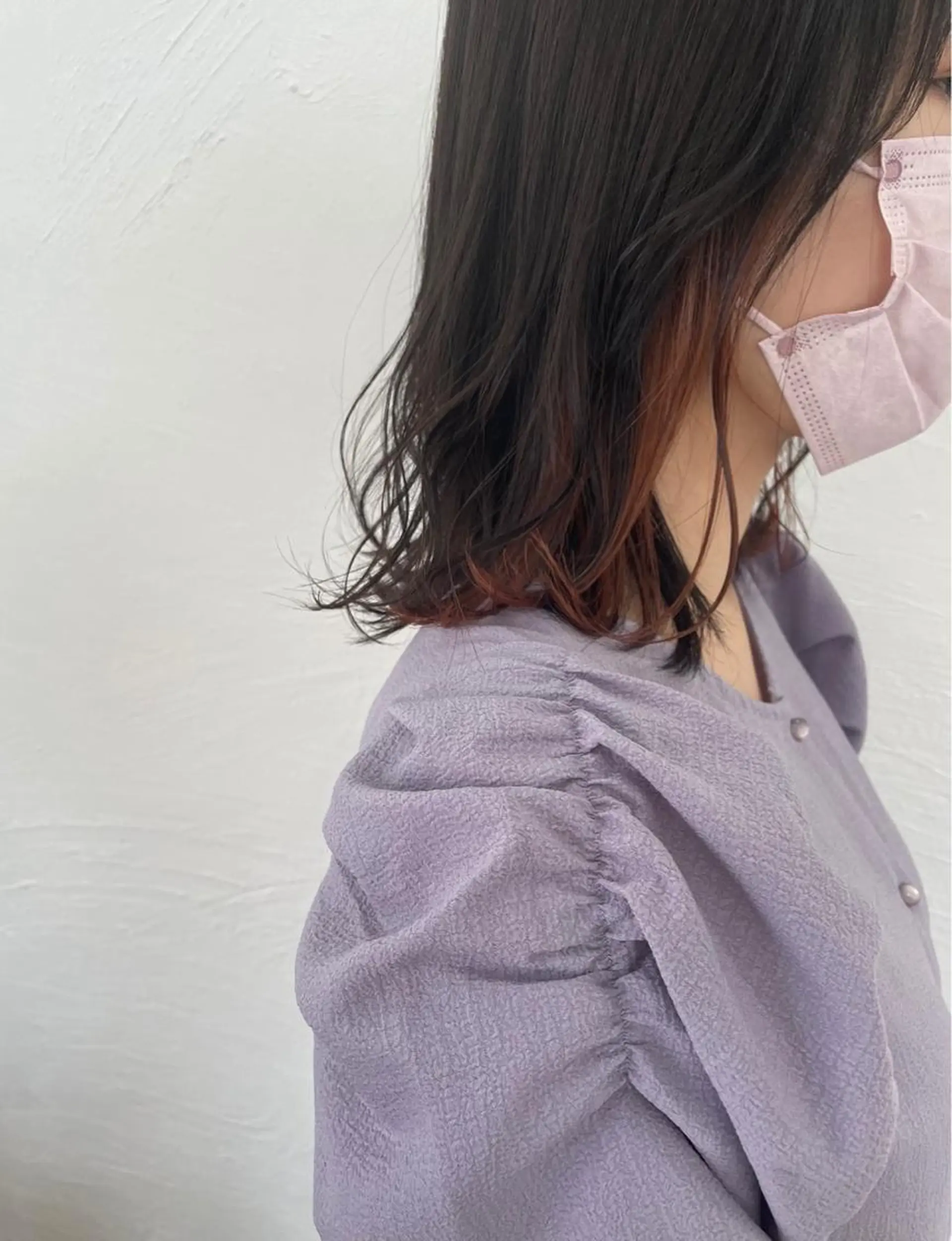 ミディアム カラー 河野 満月のヘアスタイル