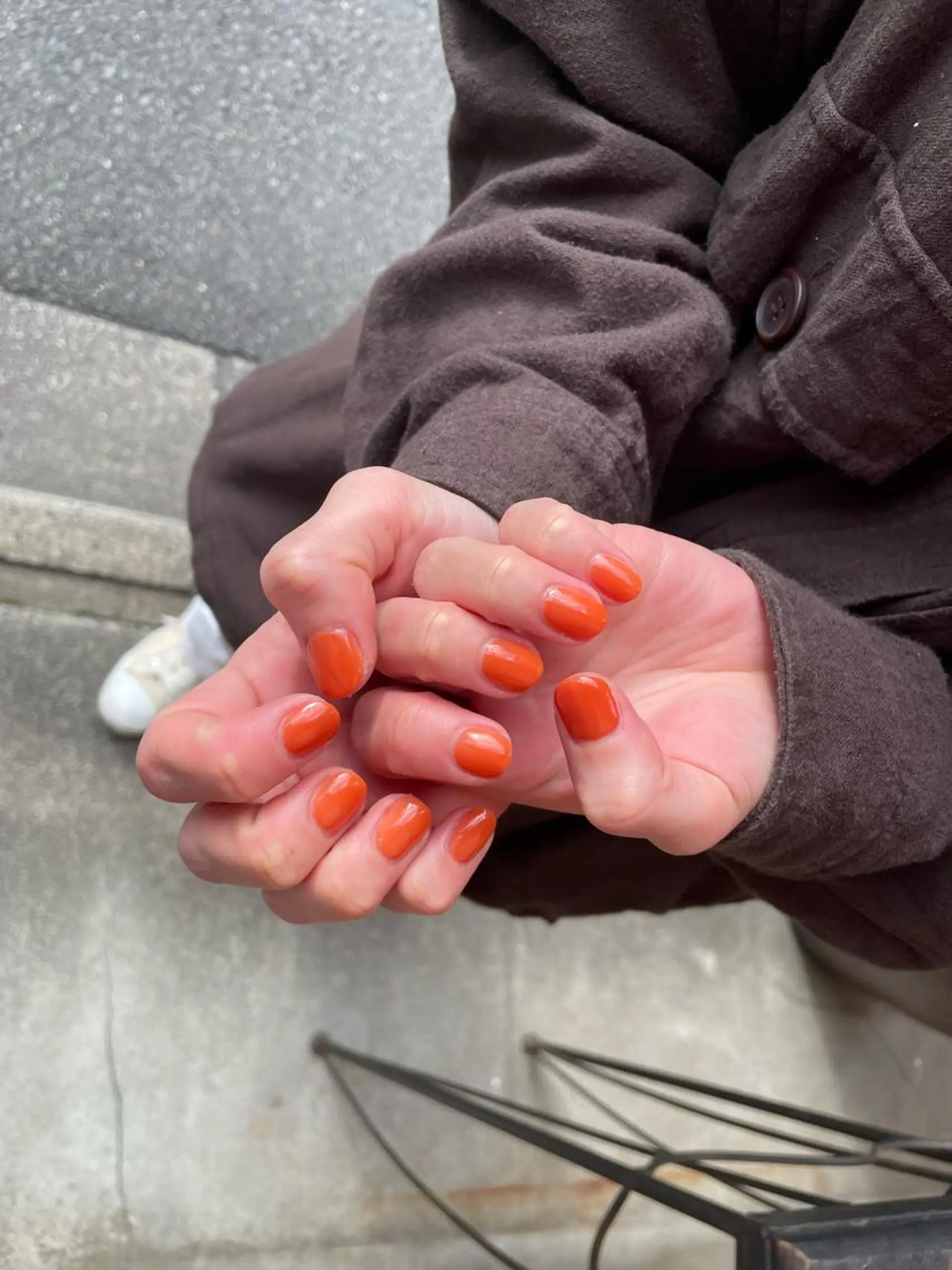 ネイル オレンジ ARCHE 心斎橋 常塚のヘアスタイル