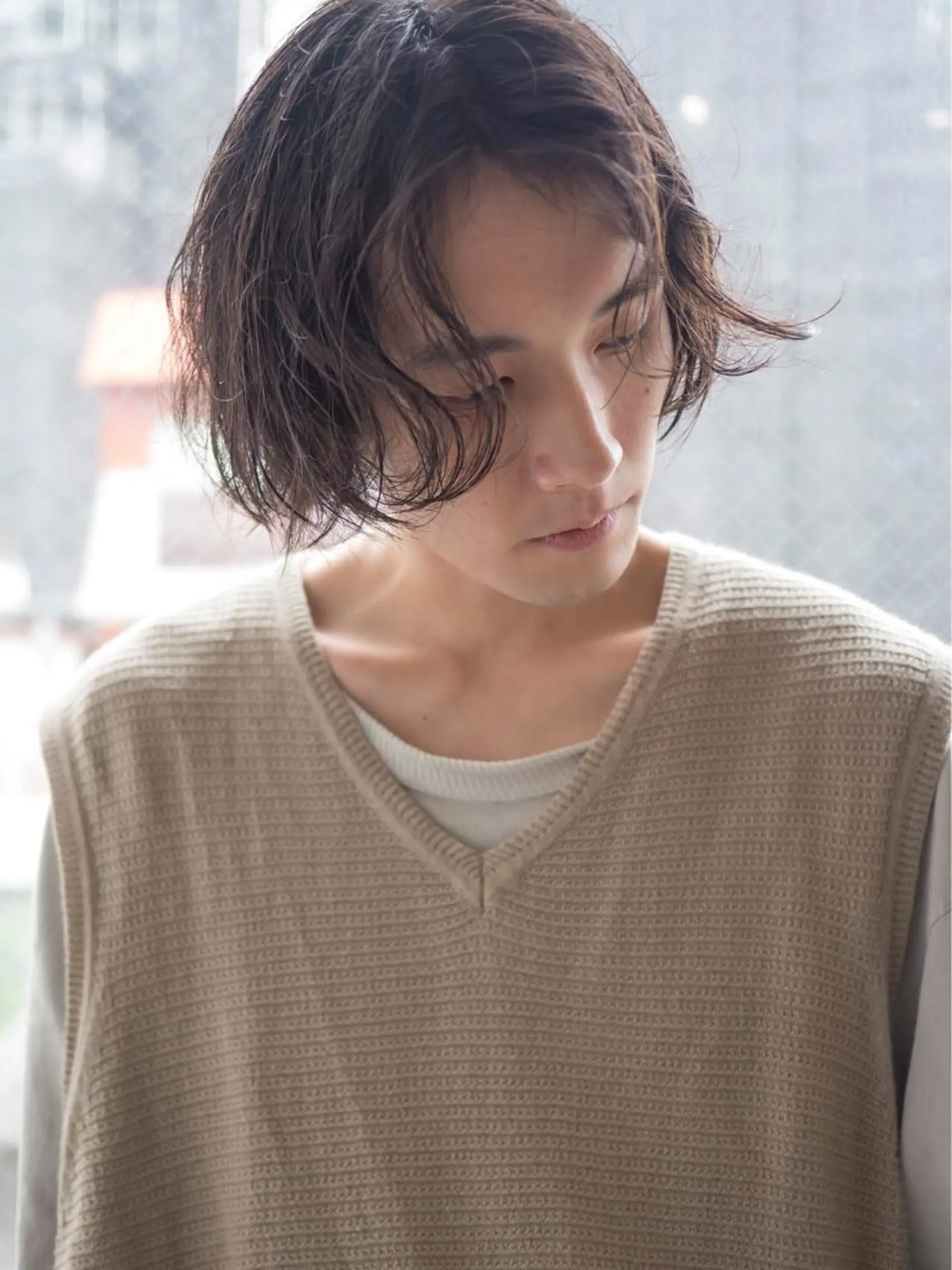 メンズ センターパート カット 渋谷メンズカット/ 工藤靖也のヘアスタイル