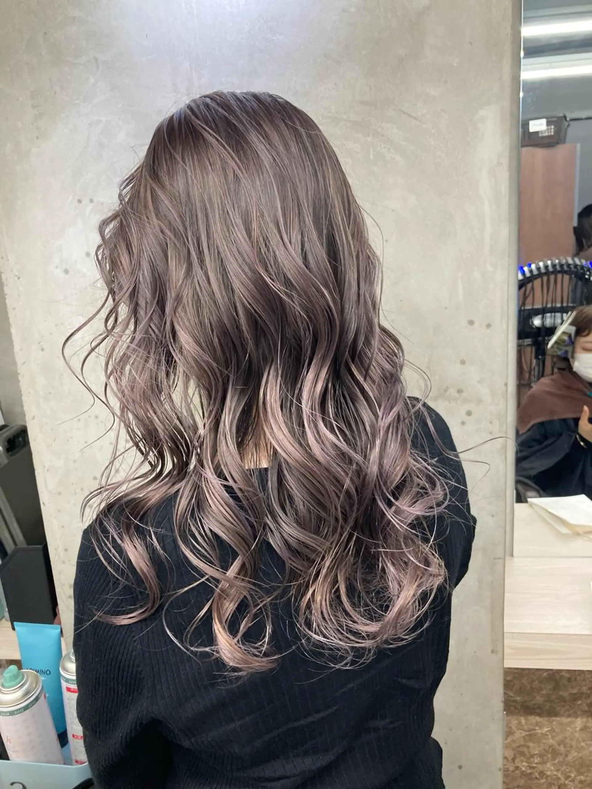 セミロング カラー ラベンダーカラー シルバー ヘアカラー トリートメント ブリーチ&似合せボブ 田中寛十のヘアスタイル