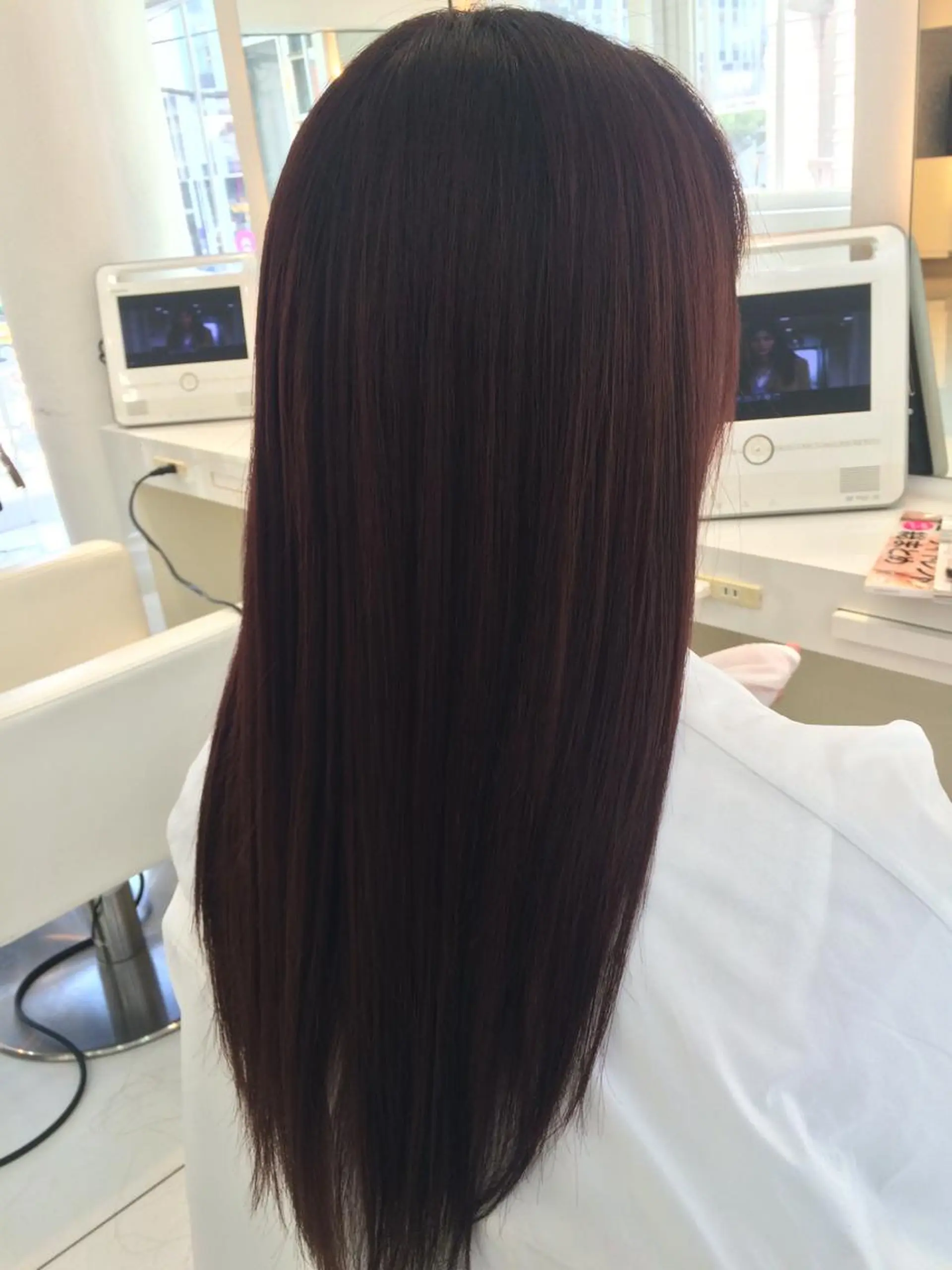 セミロング ロング カラー ピンクカラー バイオレットカラー 内藤 達也のヘアスタイル