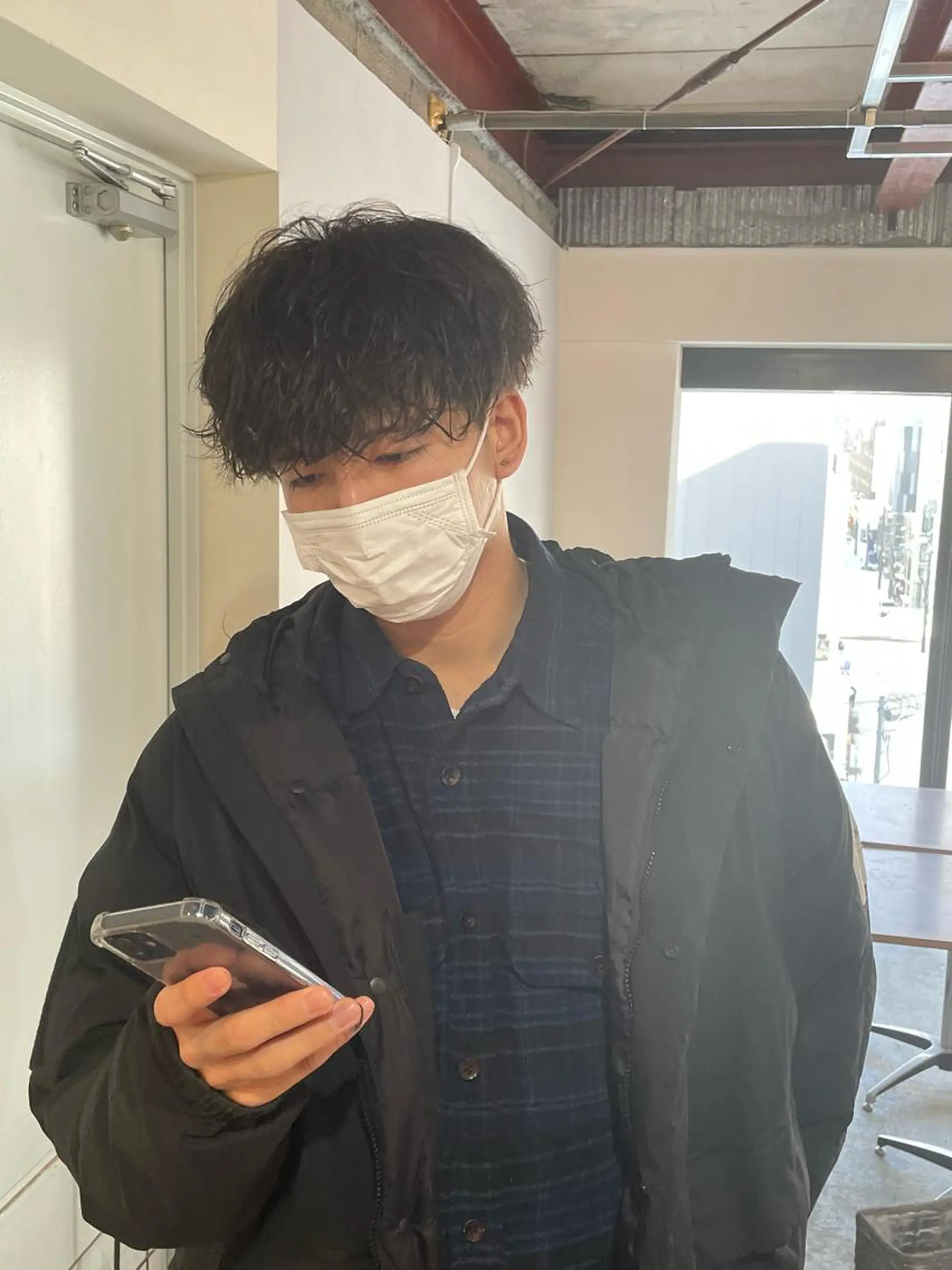 パーマ 顔まわり/W カラー/リョウのヘアスタイル