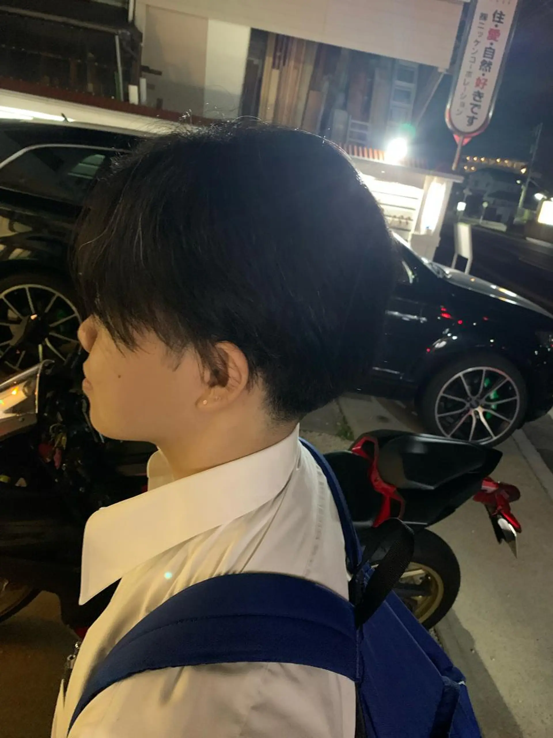 ショート メンズ 縮毛矯正 二本木 秀成のヘアスタイル