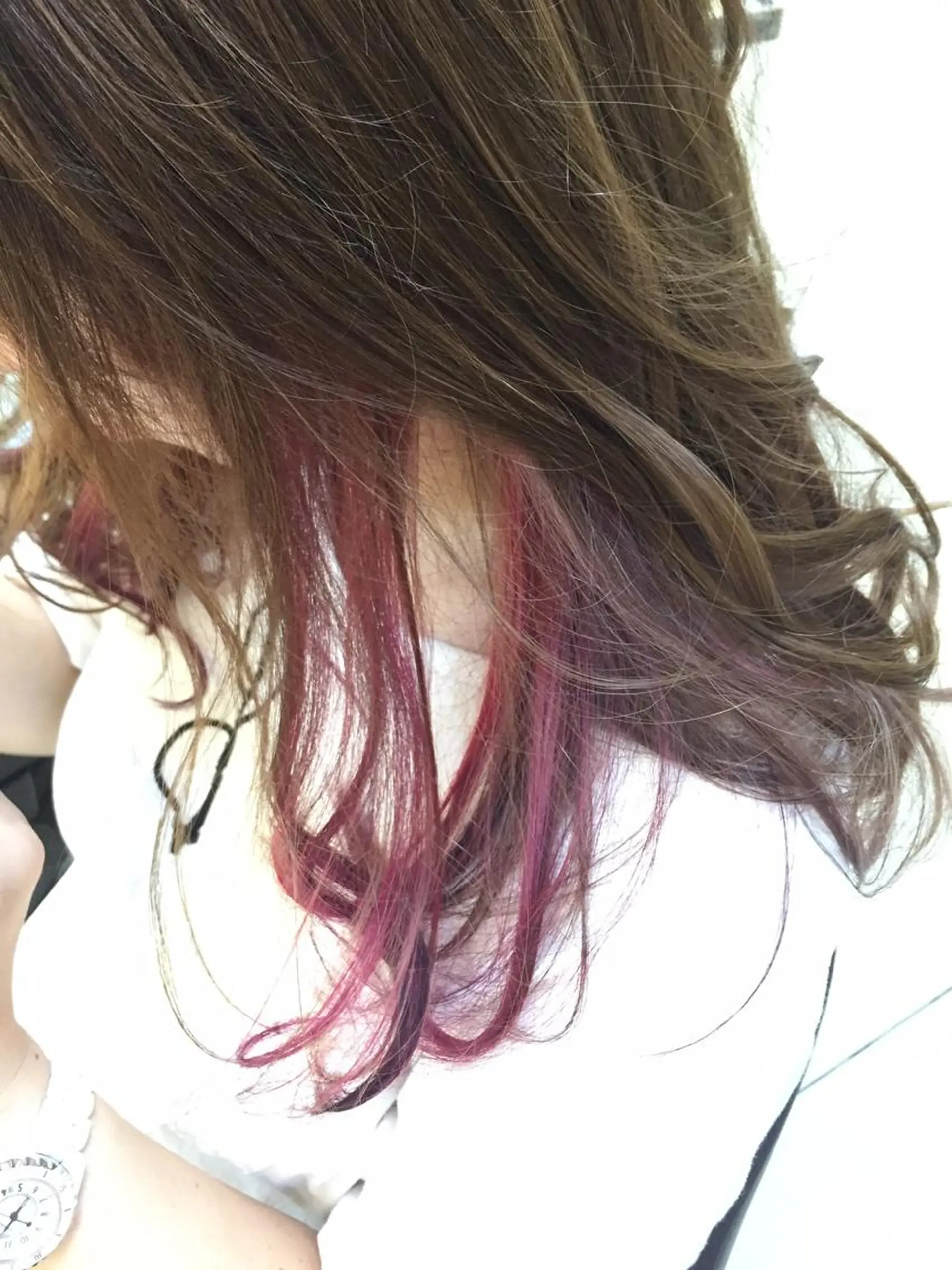 ミディアム ヘアカラー 髪質改善縮毛矯正/暖 色カラー/ウエダカナのヘアスタイル