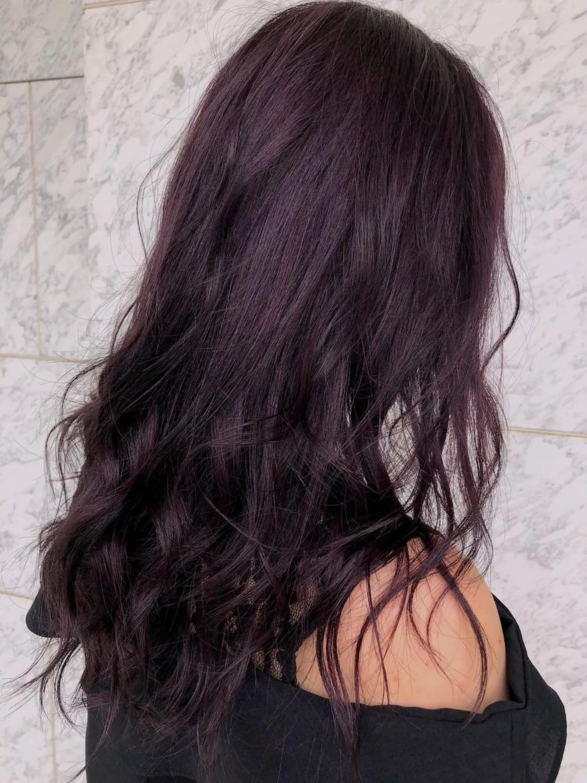 カラー ラベンダーカラー バイオレットカラー なかの たくみのヘアスタイル