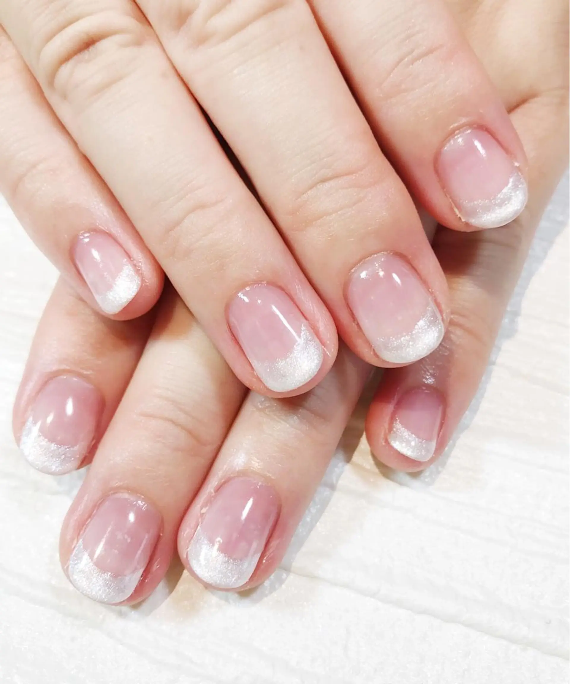 ネイル クリアネイル フレンチネイル ホワイト NAILSALON AMULEのネイルデザイン
