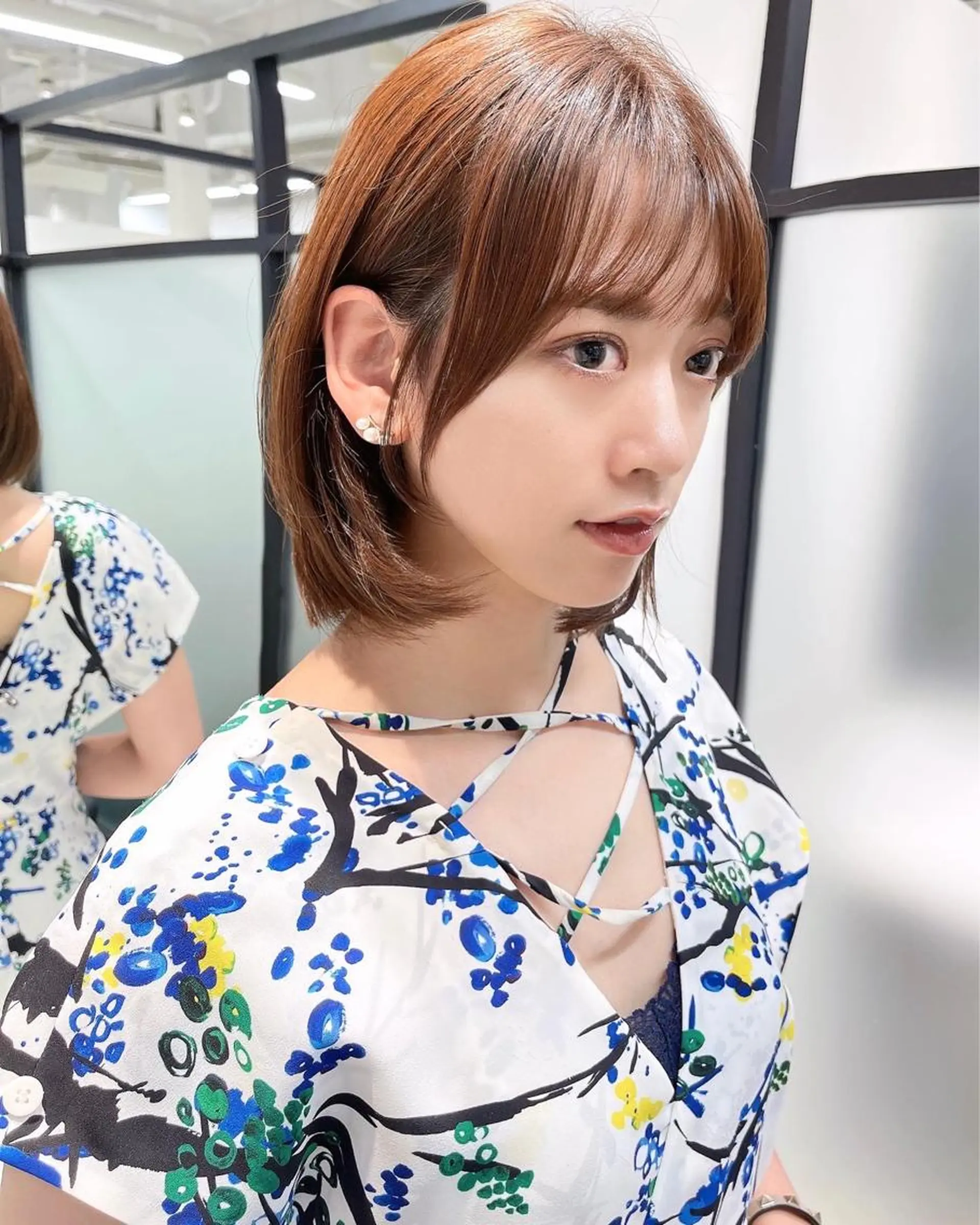 ミディアム カット ヘアカラー トリートメント 韓国レイヤーカット 髪質改善▫️水野有真のヘアスタイル