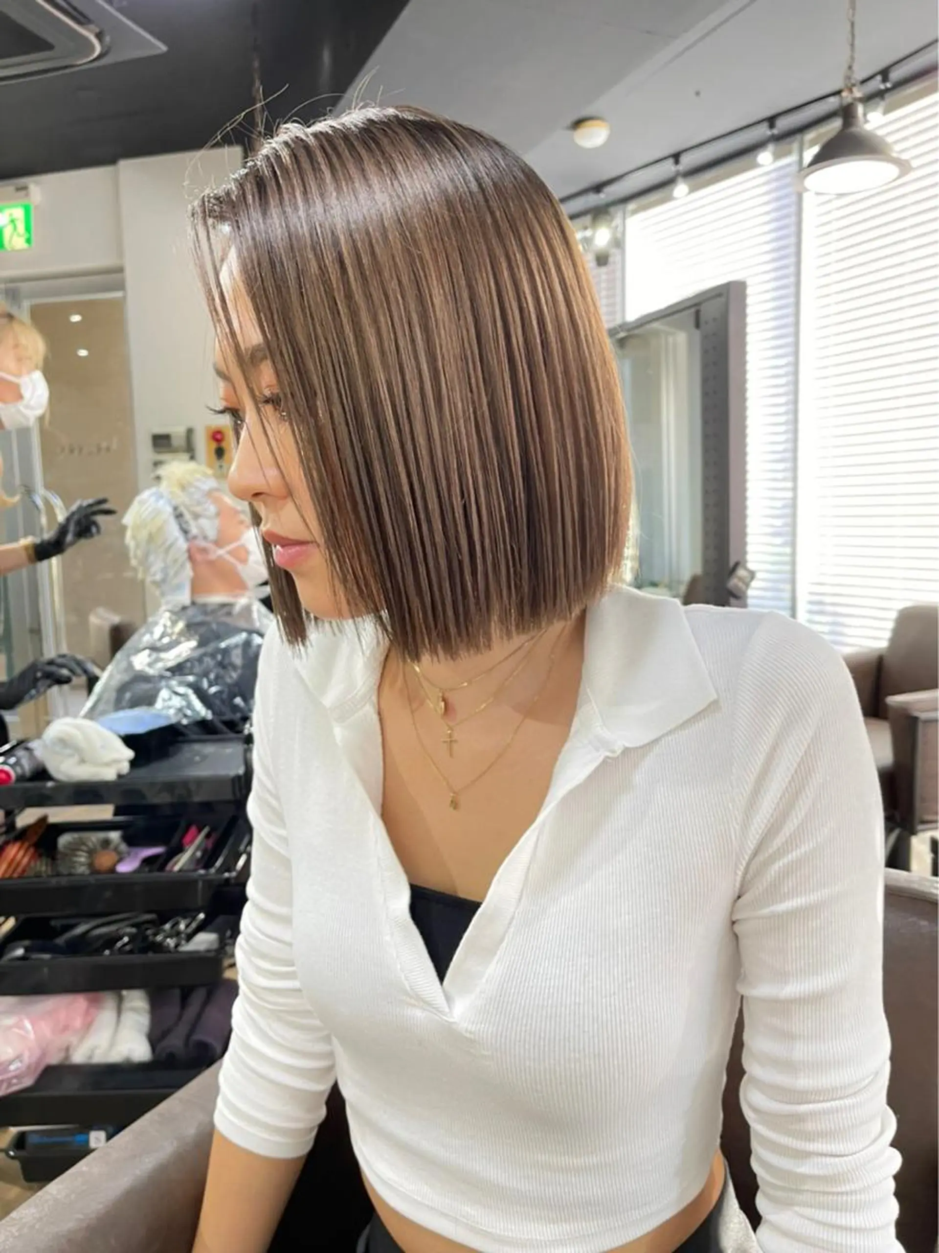 ショート カラー ブリーチ ケアブリーチ デザインカラー ダブルカラー イヤリングカラー カット ヘアカラー トリートメント ARCANAブリーチ ダブルカラー🌟原宿のヘアスタイル