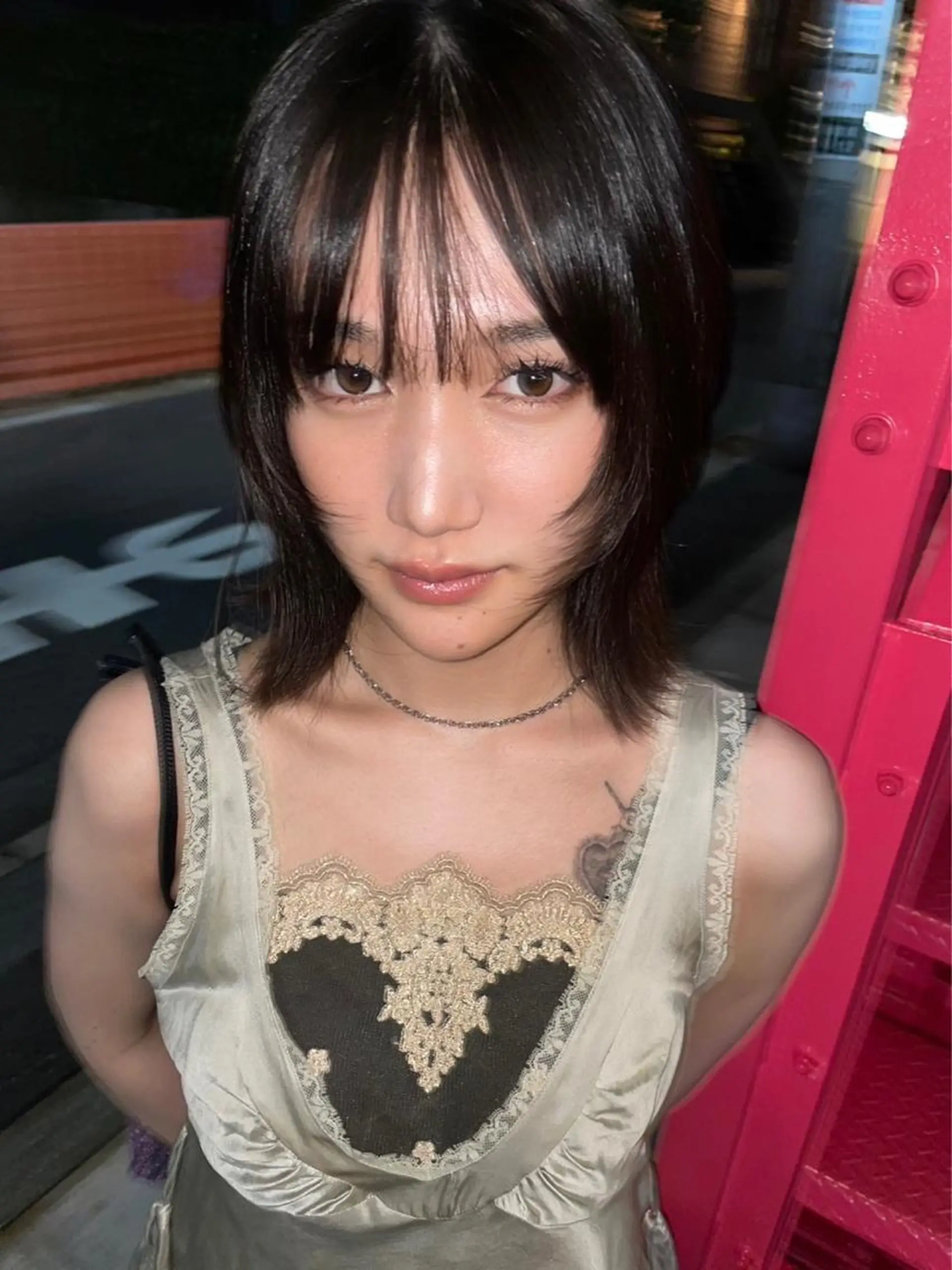 ミディアム カラー ミディアムパーマ バレイヤージュ ブリーチ ケアブリーチ デザインカラー カット ヘアカラー トリートメント ヘアセット スパイラルパーマ 🌐hina⭐️のヘアスタイル