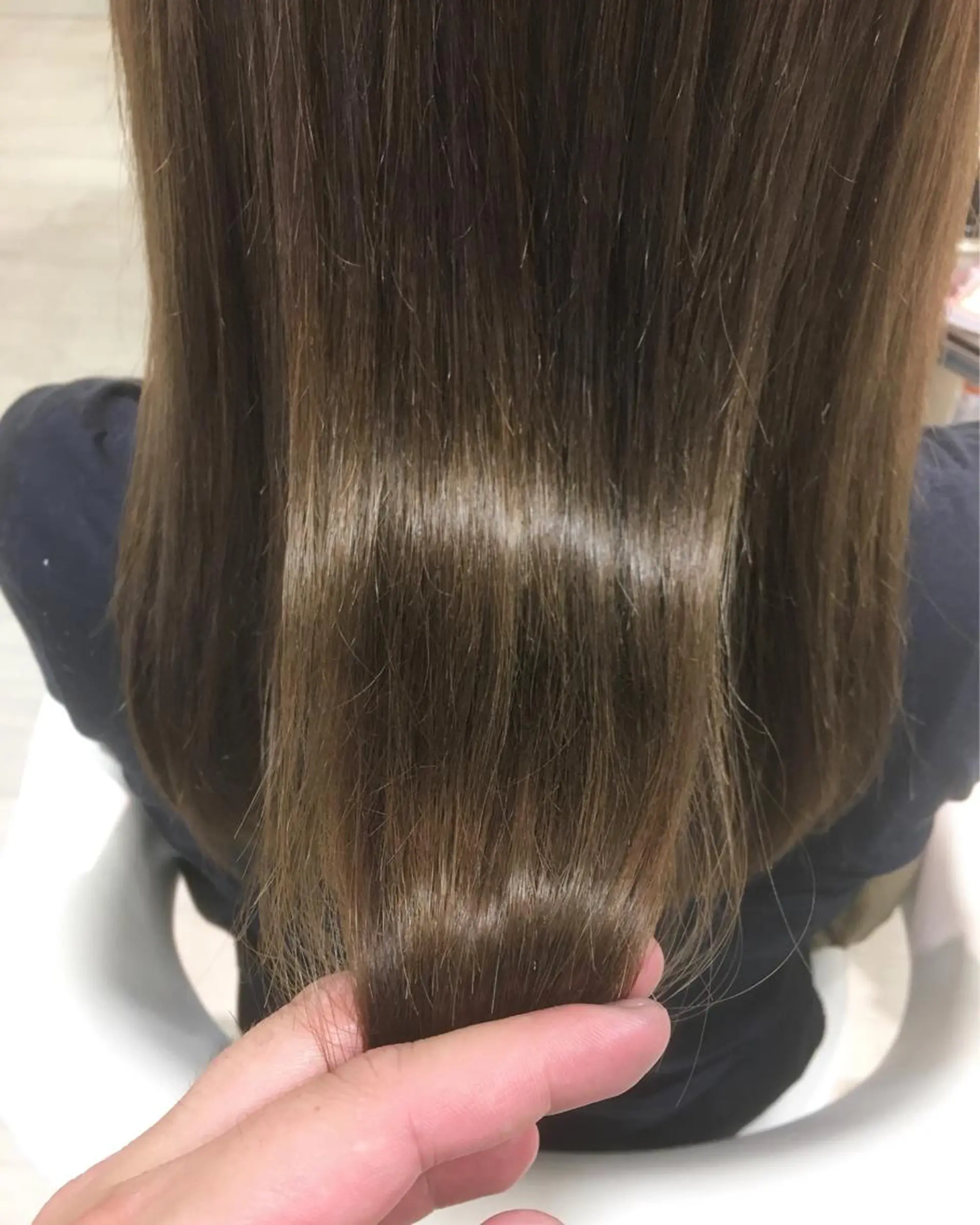 ロング アッシュ 縮毛矯正 トリートメント Miru by INCE HAIRのヘアスタイル