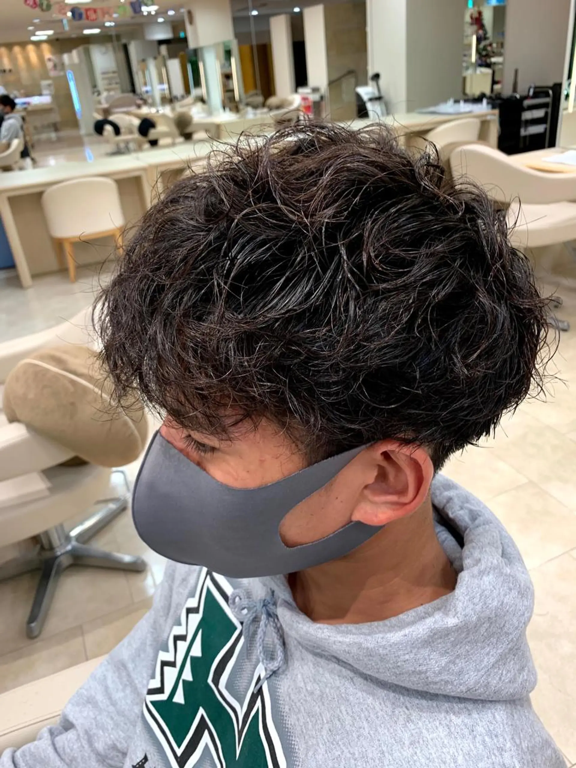 ショート パーマ メンズ 湘南/メンズパーマ/ ハイライト/ユチカのヘアスタイル