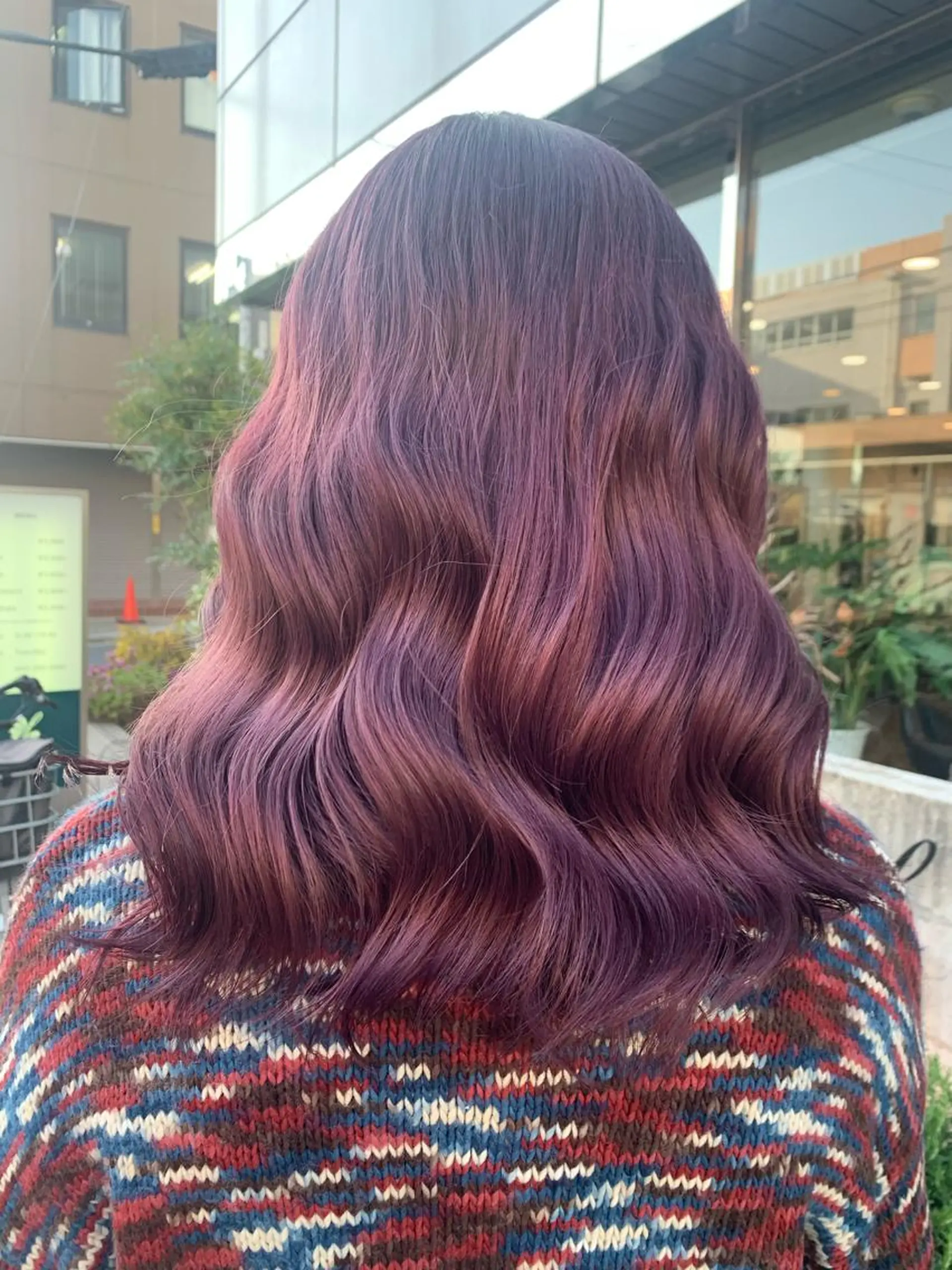 ミディアム カラー ピンクカラー バイオレットカラー ecru🕊️堀内 眞帆のヘアスタイル