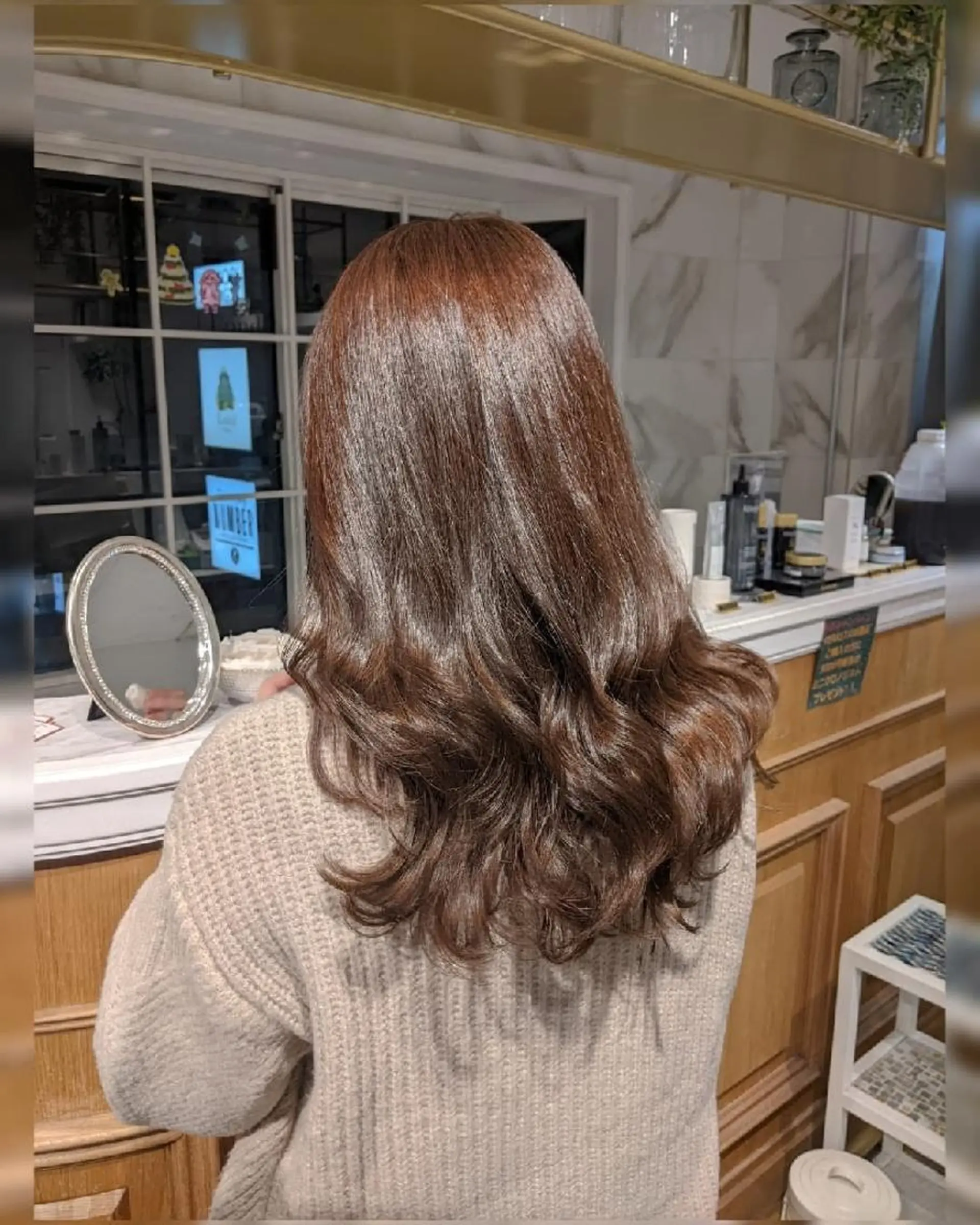 セミロング カット ヘアカラー トリートメント ヘアセット 縮毛矯正/レイヤー 💎やまもとちひろのヘアスタイル