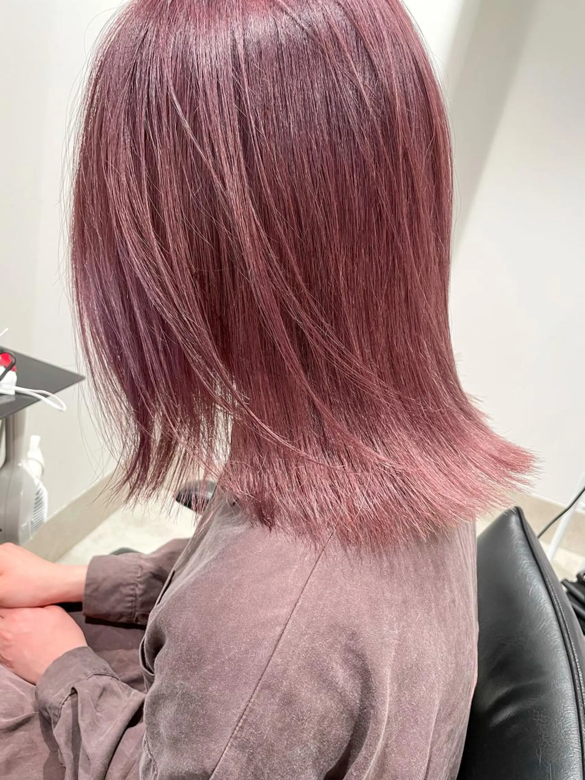 ミディアム カラー ピンクカラー ヘアカラー トリートメント センスをお届けします 大谷将生infpのヘアスタイル