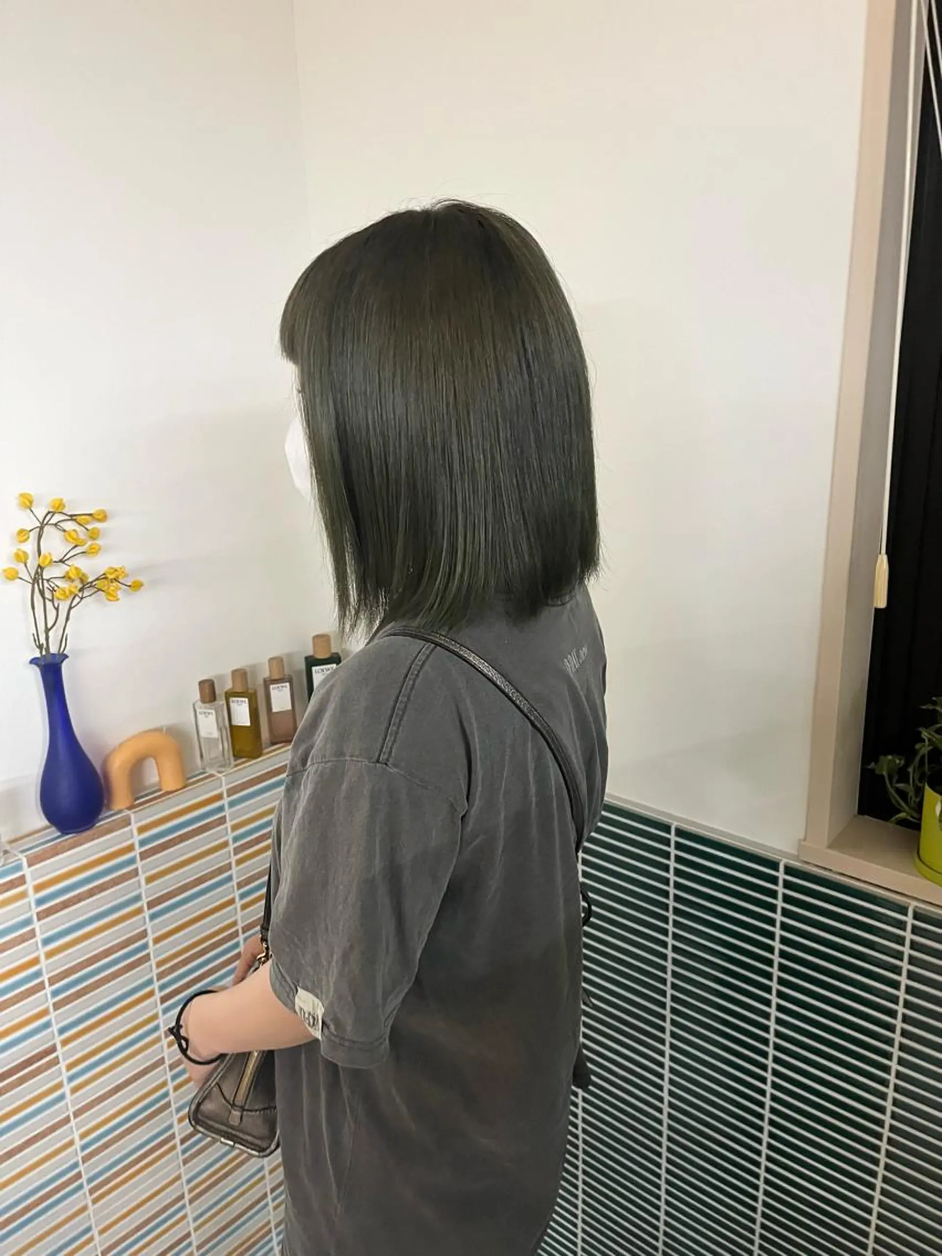 ミディアム カラー オリーブカラー カット ヘアカラー トリートメント 🩷ハイトーン透明感 レイヤー🩷ユリカのヘアスタイル