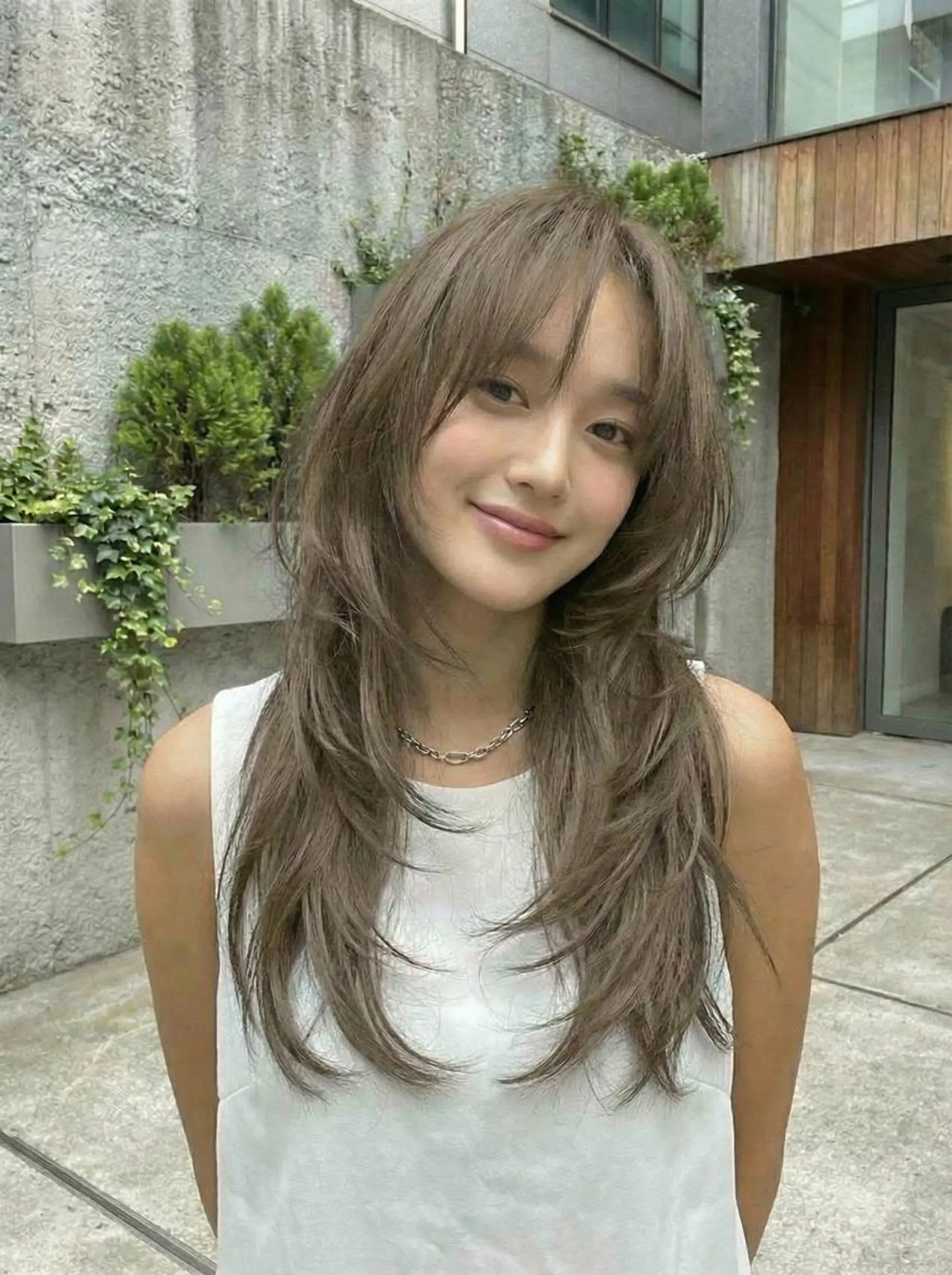 ロング カット ヘアカラー トリートメント レイヤー/顔周り🌈 韓国特化 ヒトミ☁️のヘアスタイル