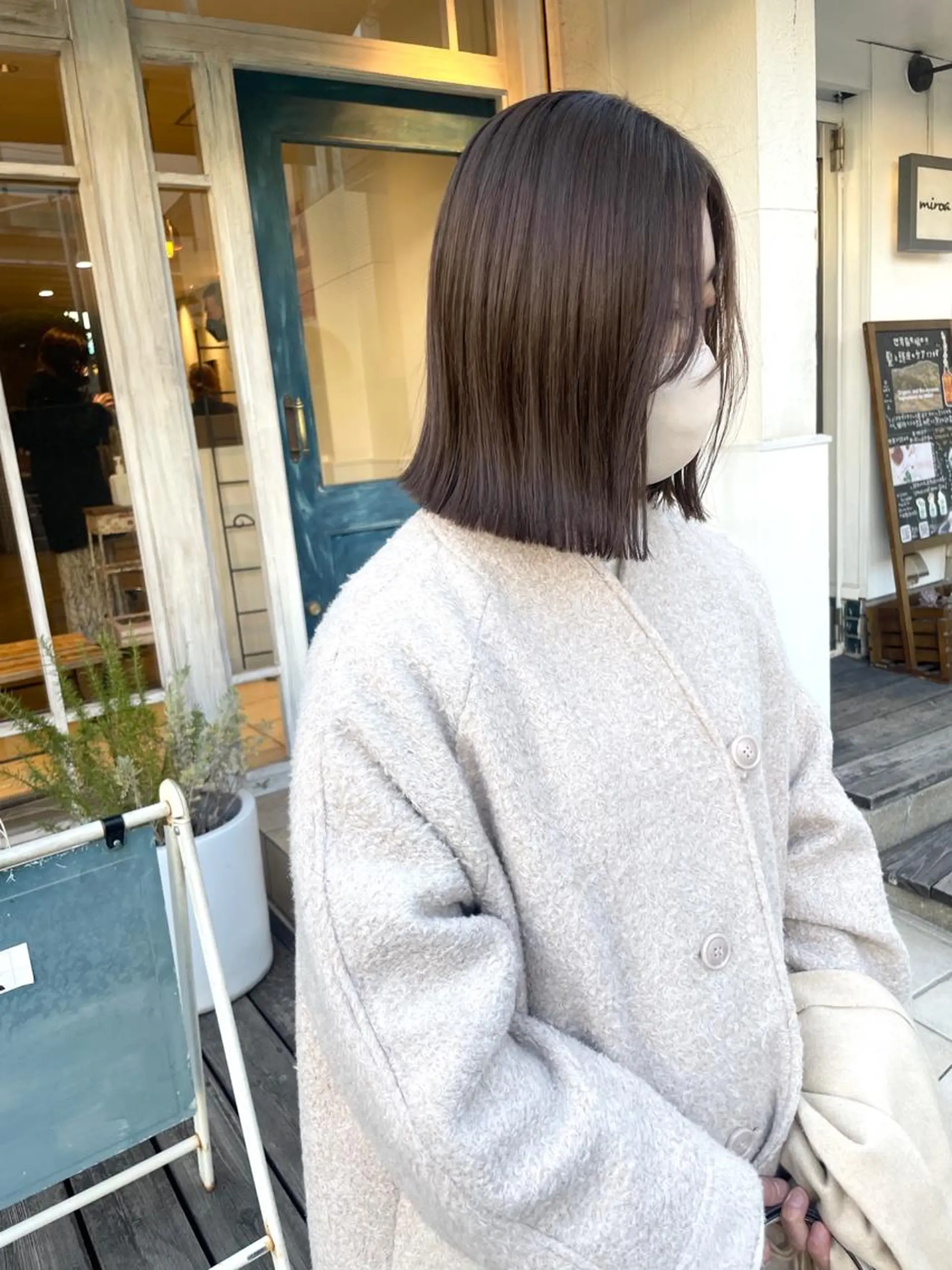 ミディアム カラー 🙃 透明感カラー/ボブのヘアスタイル