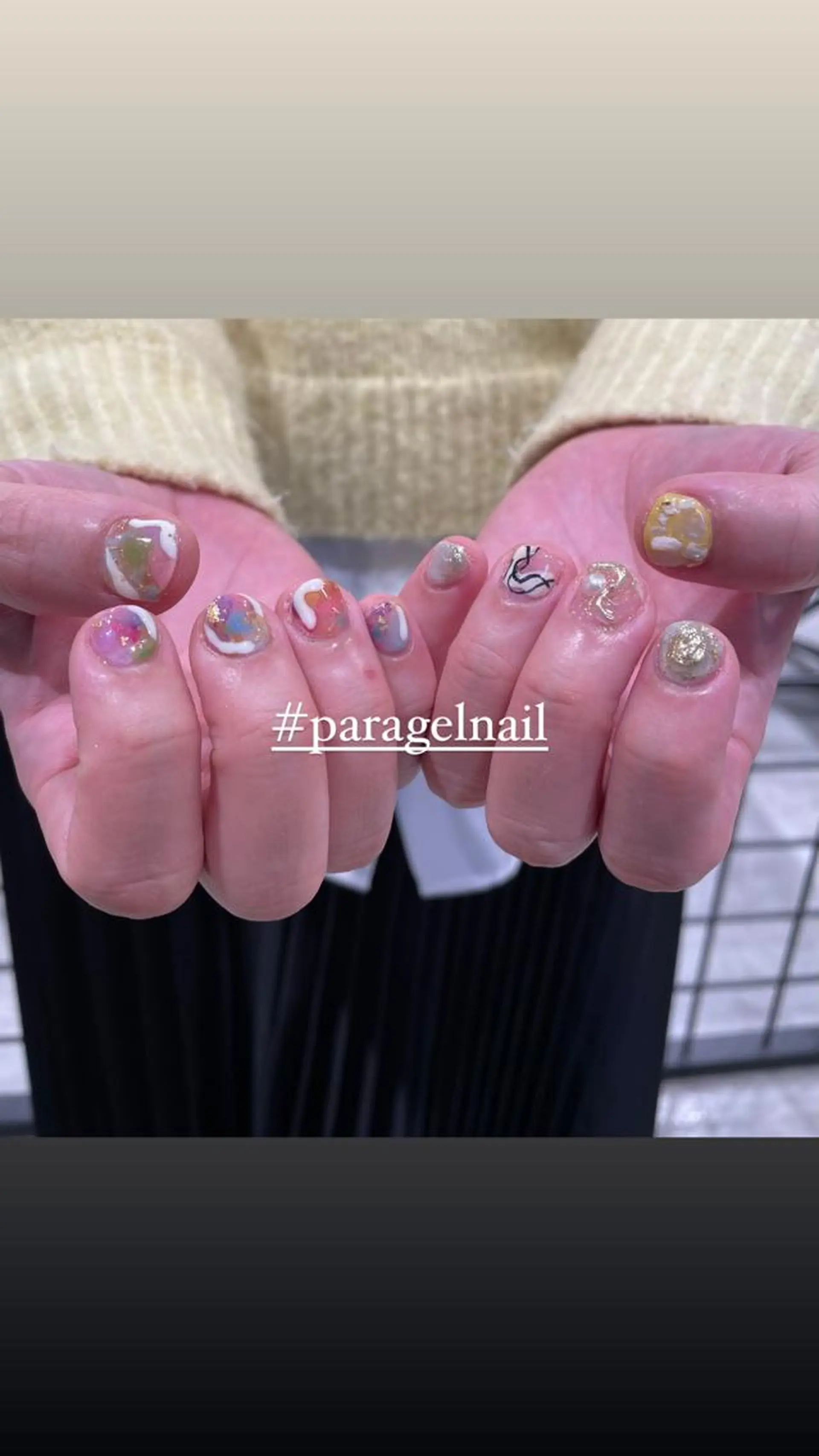 ネイル ジェルネイル パラジェル ハンドネイル 淡色ネイル 🎀moeのネイルデザイン