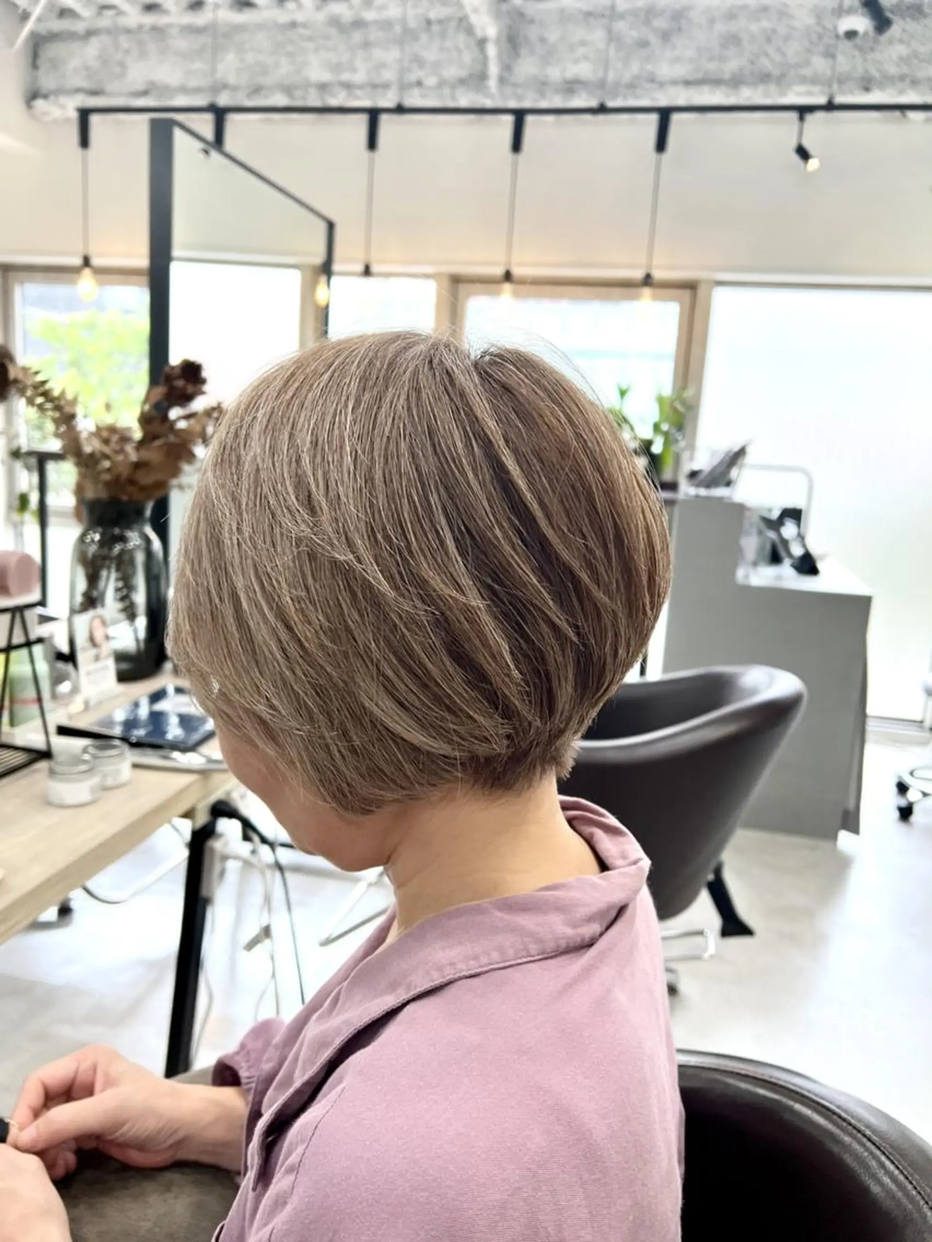 ショート 髪質改善 縮毛矯正 トリートメント 髪質改善/艶カラー 縮毛矯正/山本由梨のヘアスタイル