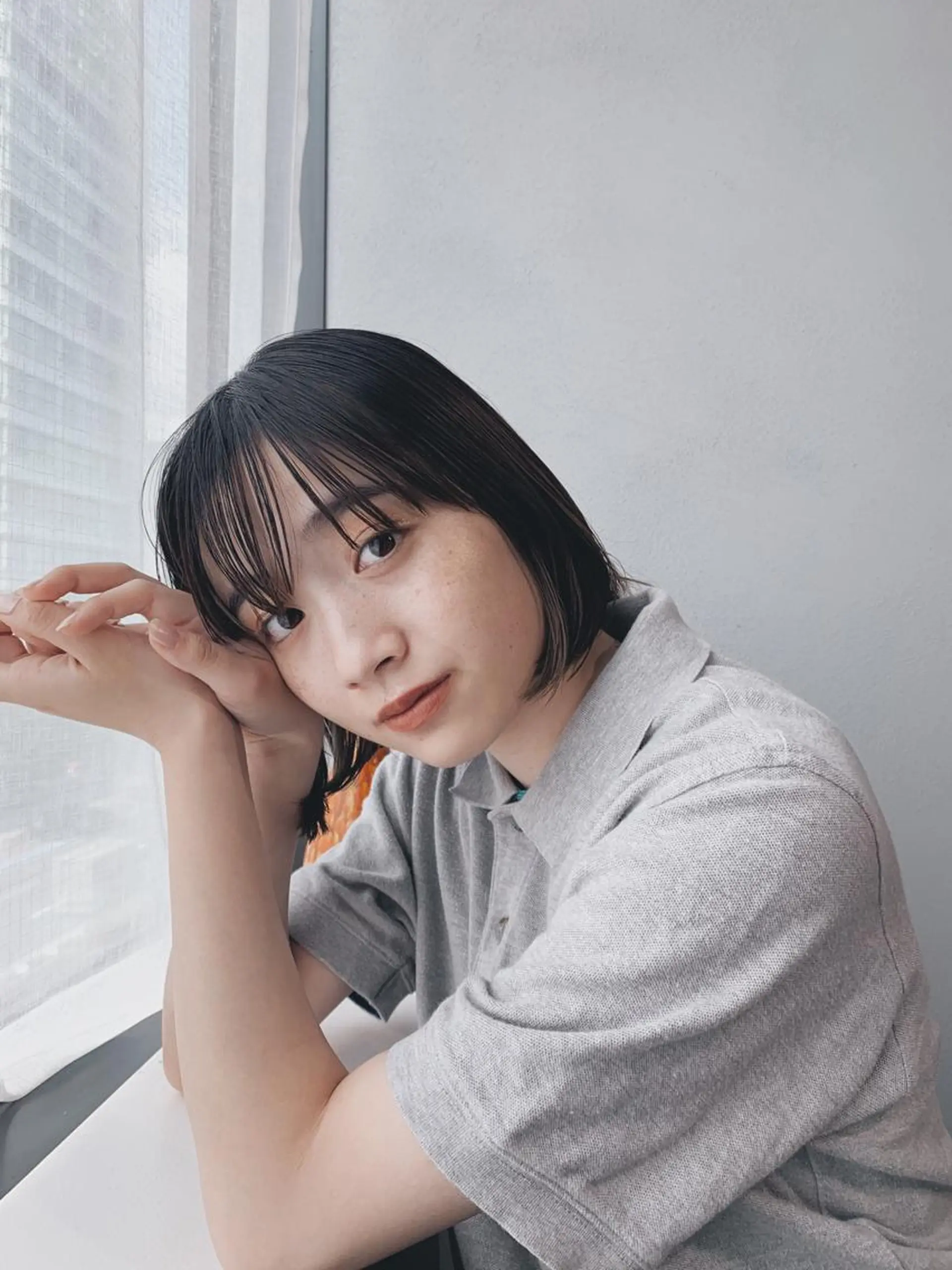 ミディアム カラー ボブパーマコテ巻き風 パーマNo1深江秀平のヘアスタイル