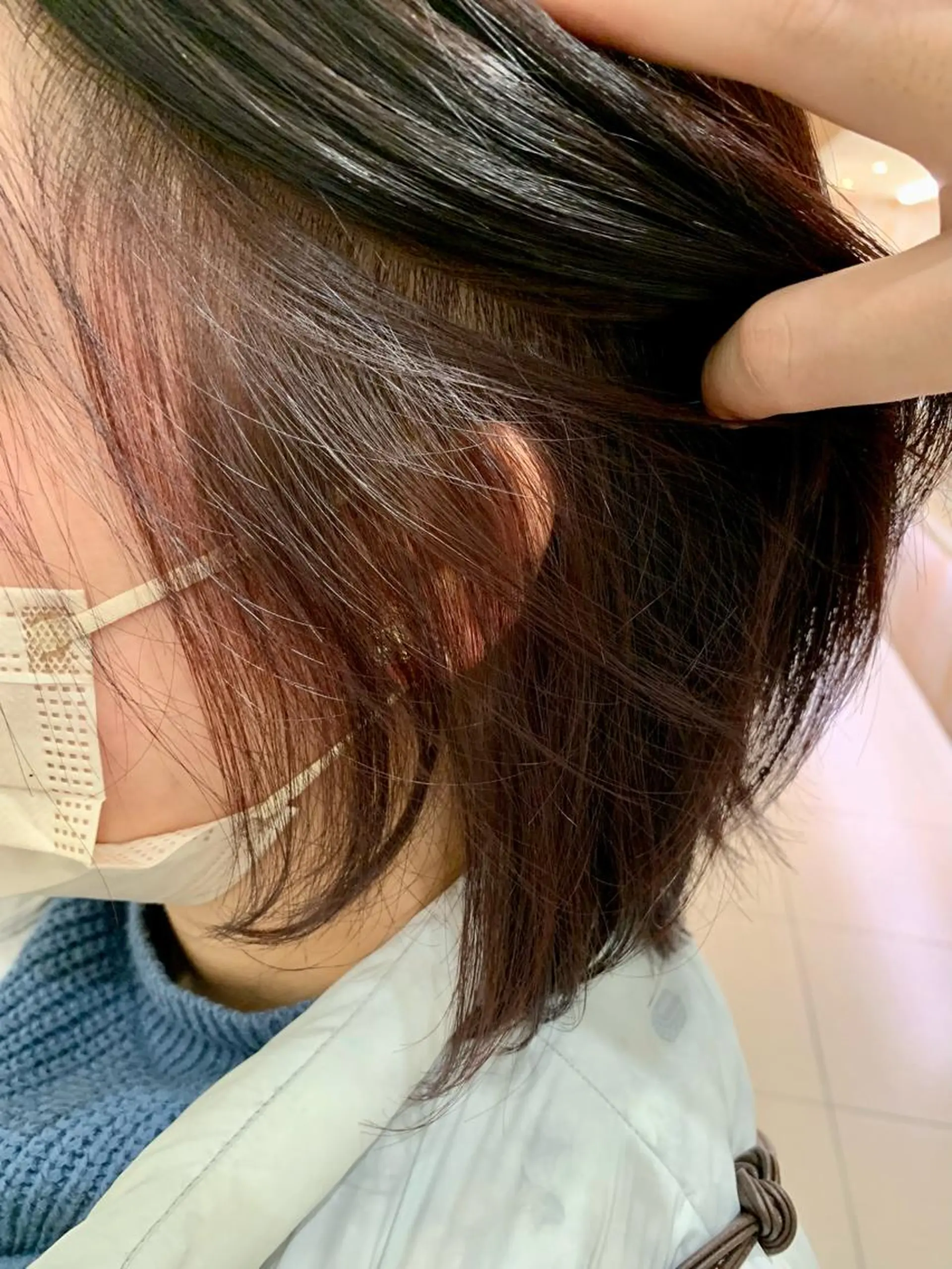 カラー ブリーチ インナーカラー ブリーチなしカラー カット ヘアカラー 髪質改善/艶感カラー 田中 陵のヘアスタイル